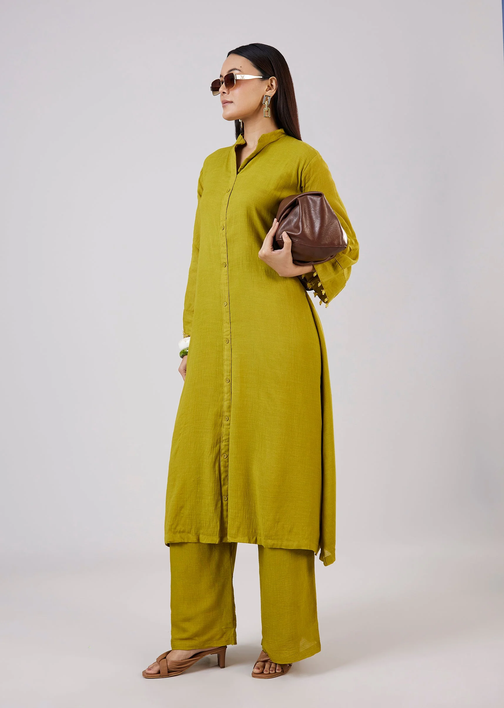 Green Cotton Coord Set - Image 3