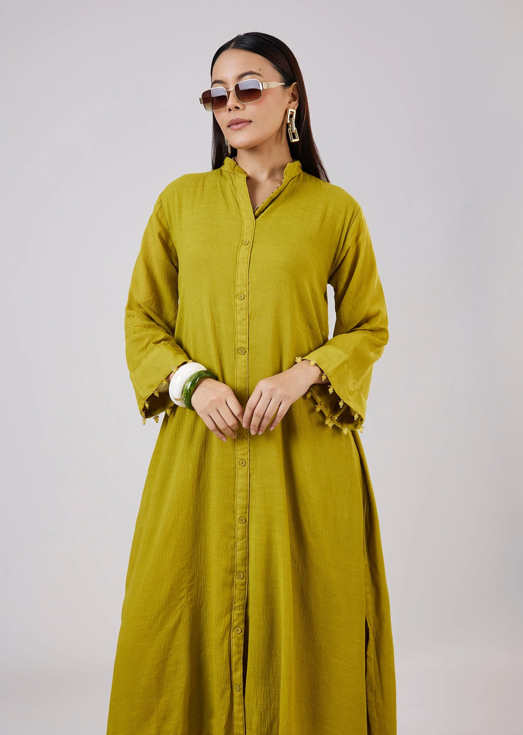 Green Cotton Coord Set - Image 4