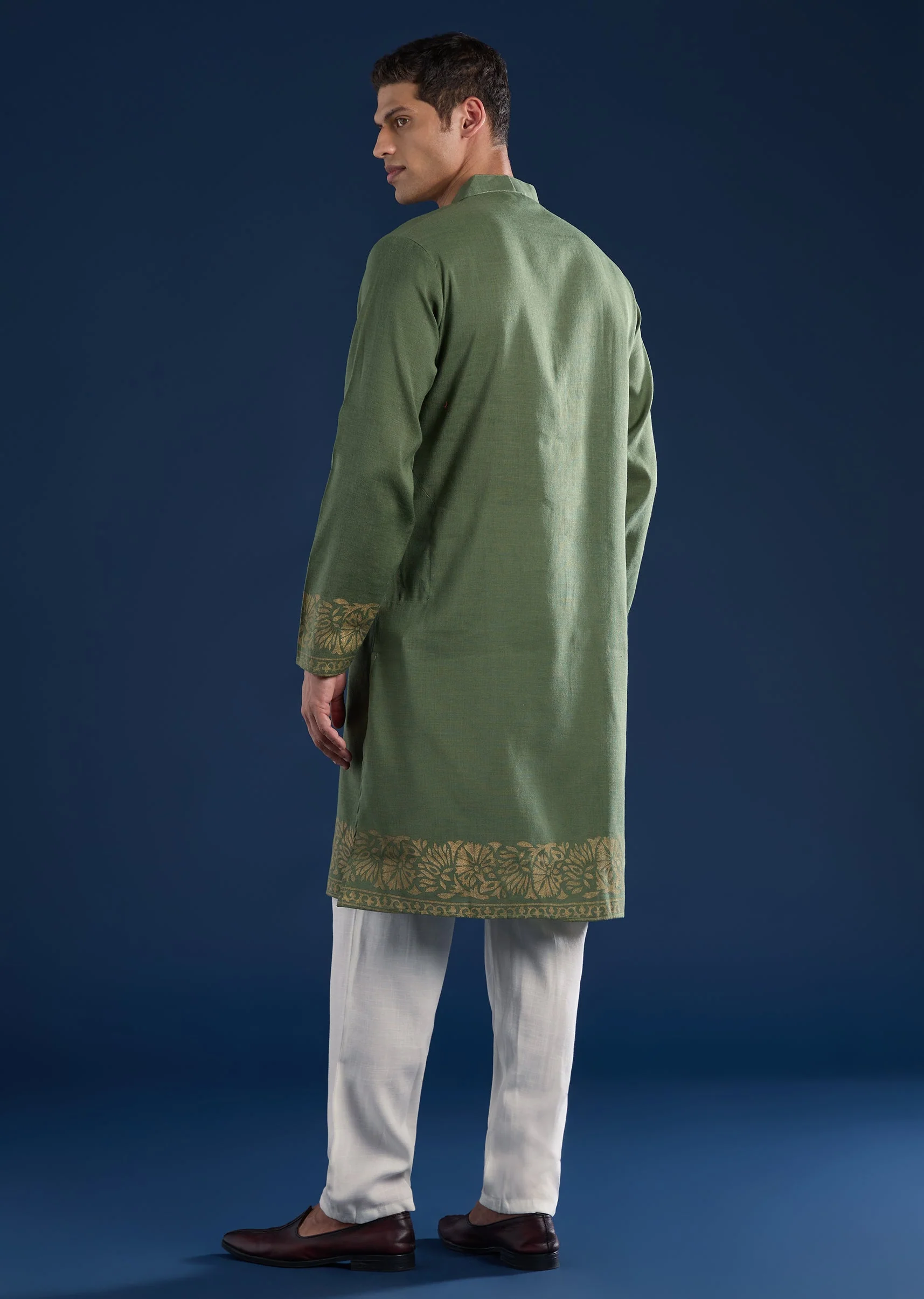 Green Cotton-Viscose Kurta Set - Image 5