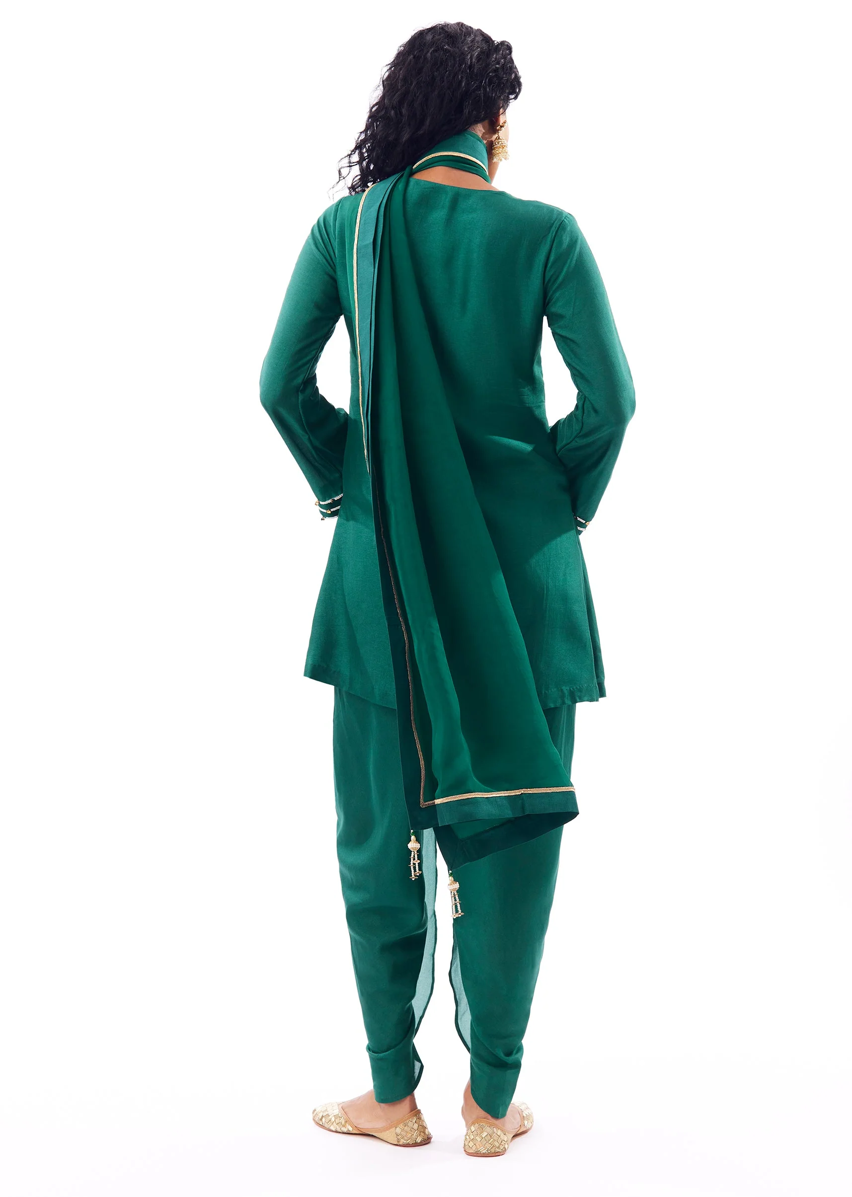 Green Dhoti Suit - Image 5