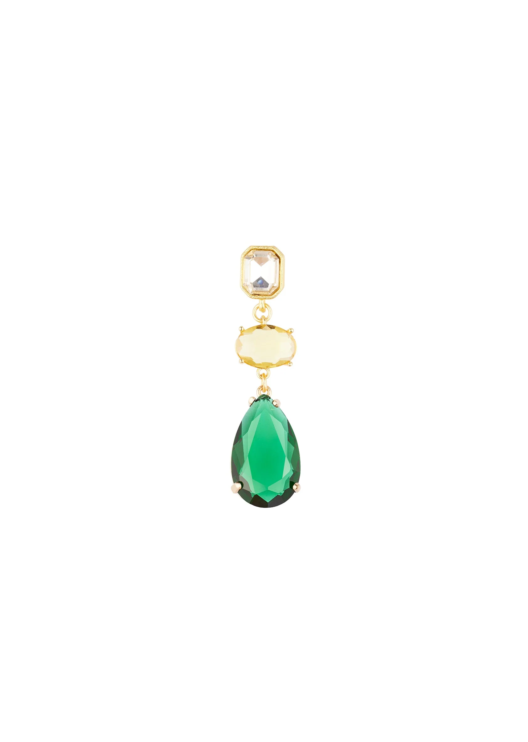 Green Earrings In Tear Drop Style - Image 3