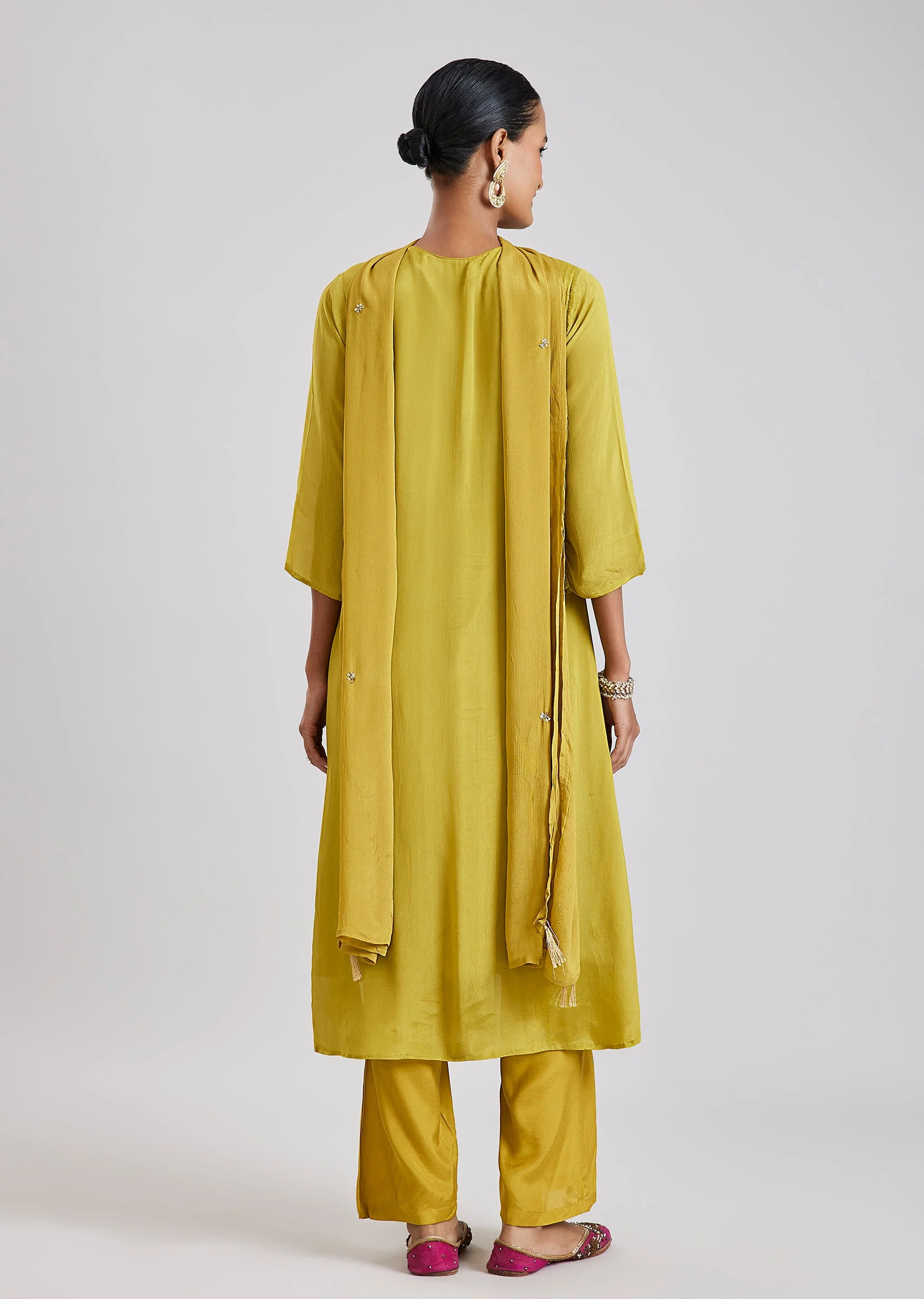 Green Embroidered Anarkali Set - Image 5