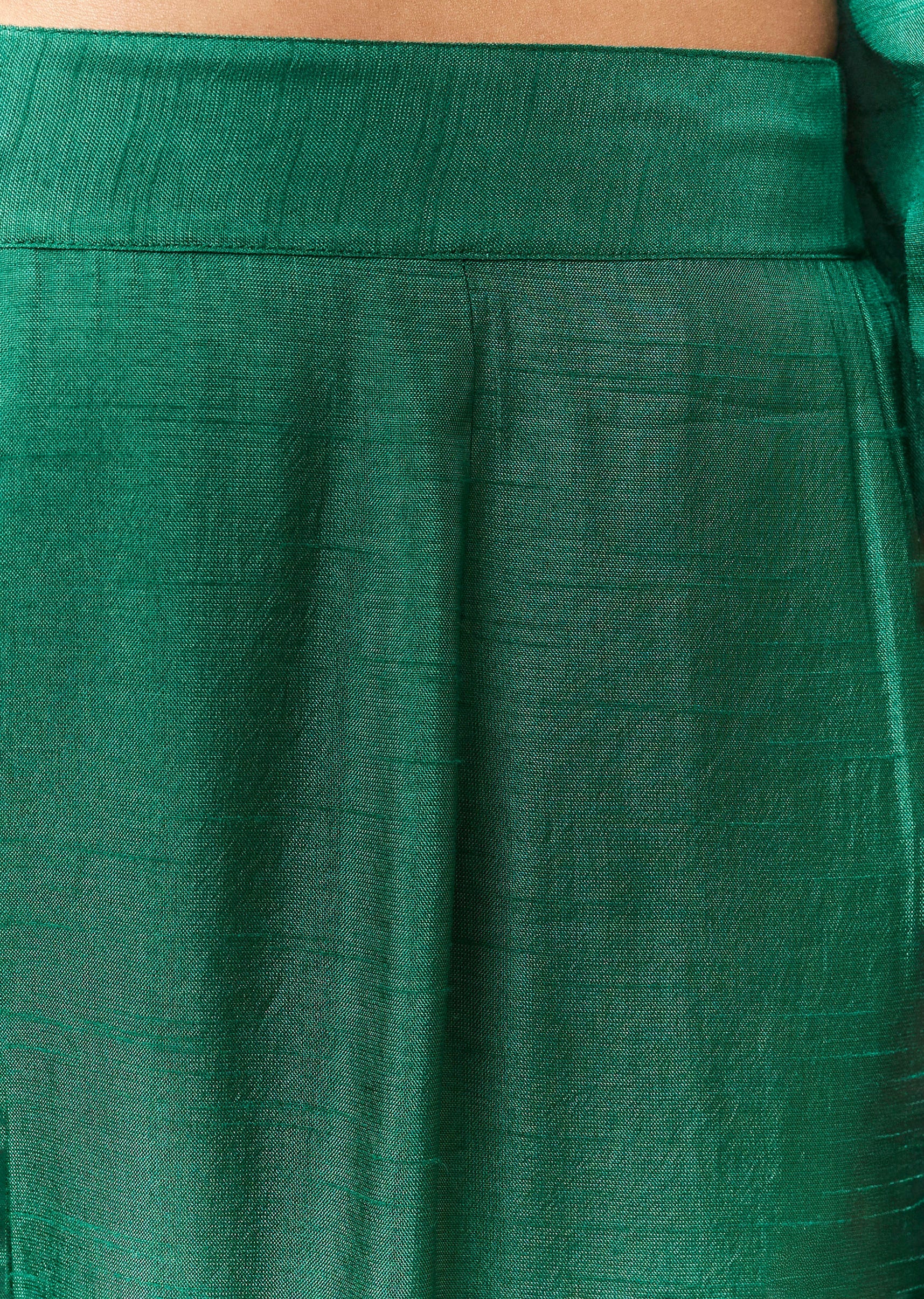 Green Gotta And Sequin Work Anarkali With Pant - Image 6