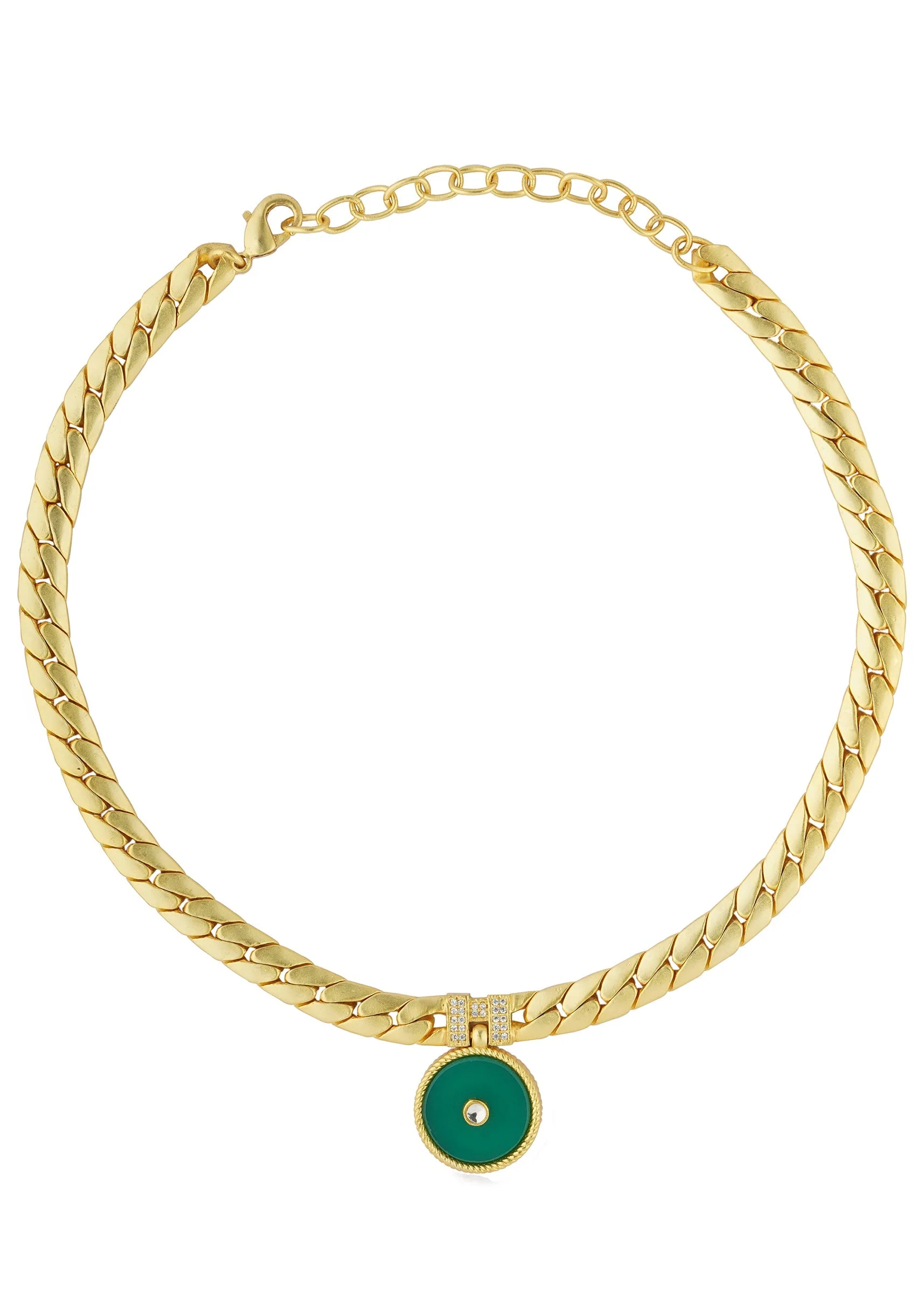 Green Onyx Link Necklace - Image 2