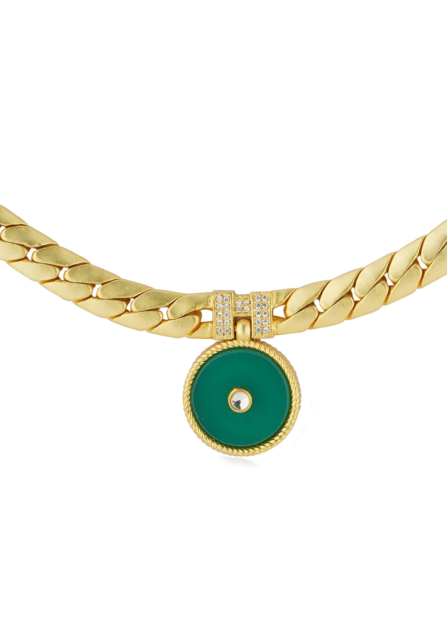Green Onyx Link Necklace - Image 3