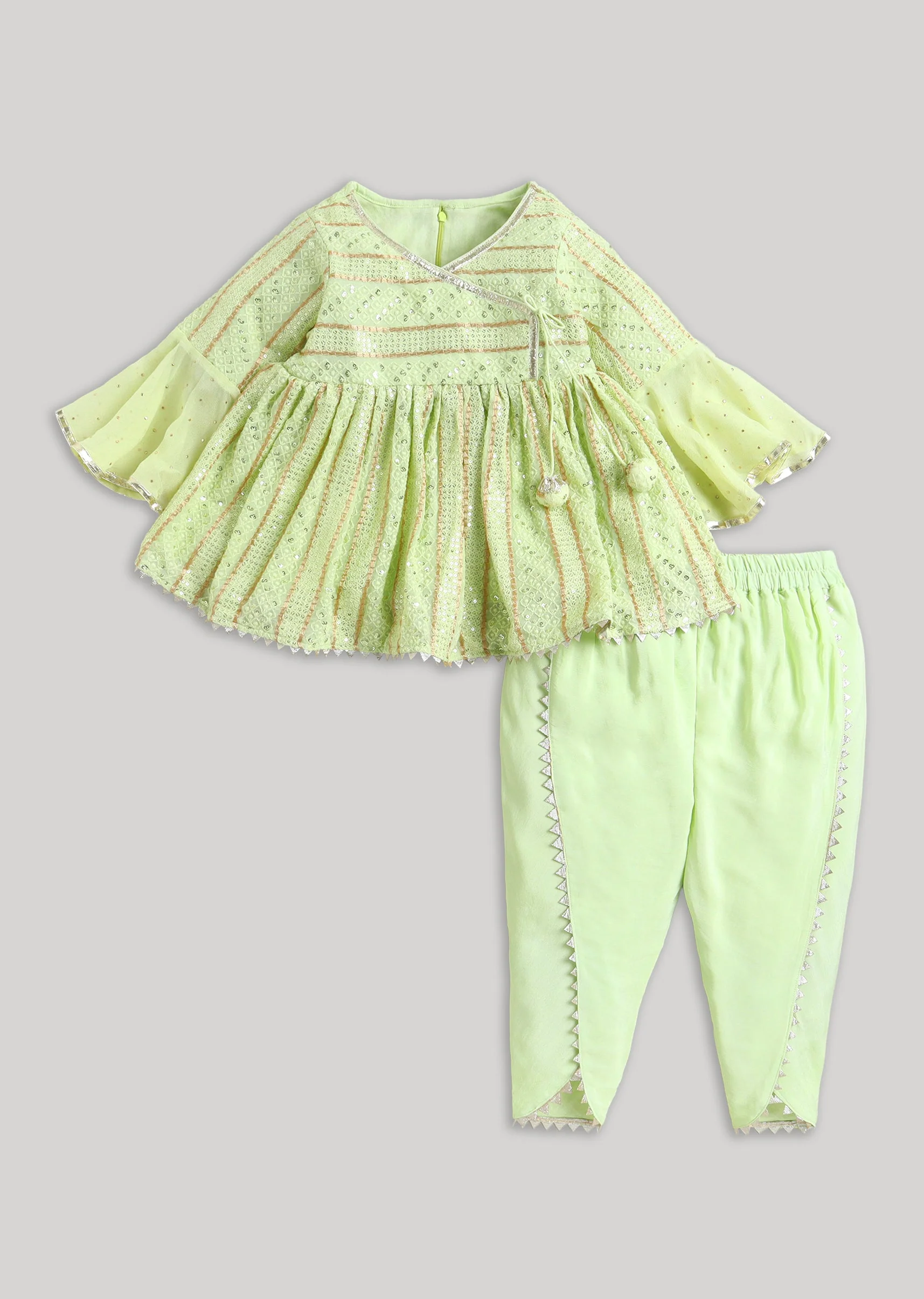 Green Sequin Salwar Set