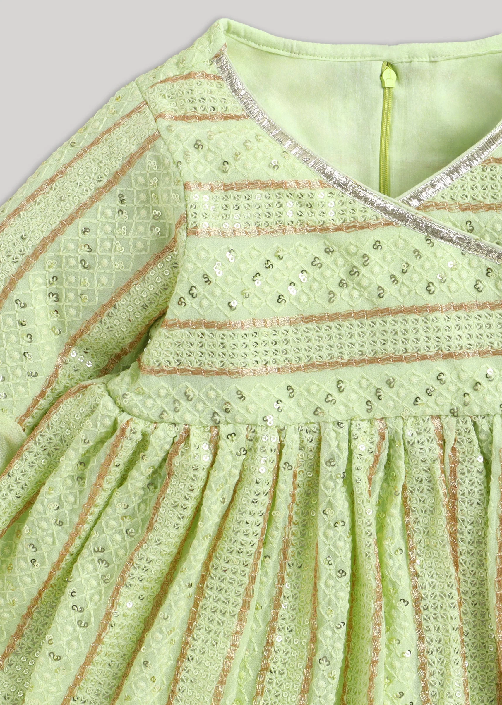 Green Sequin Salwar Set - Image 4