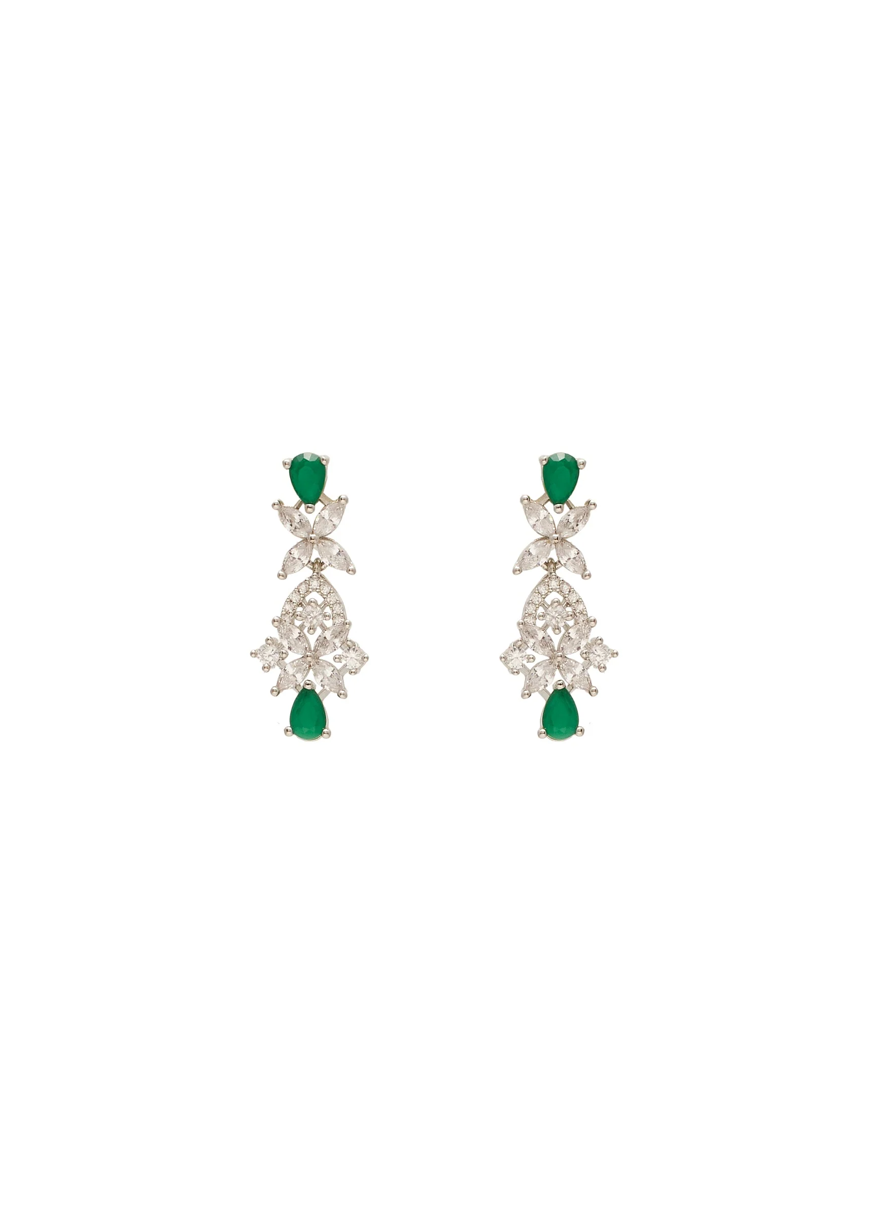 Green Silver Contemporary Necklace Set - Image 4