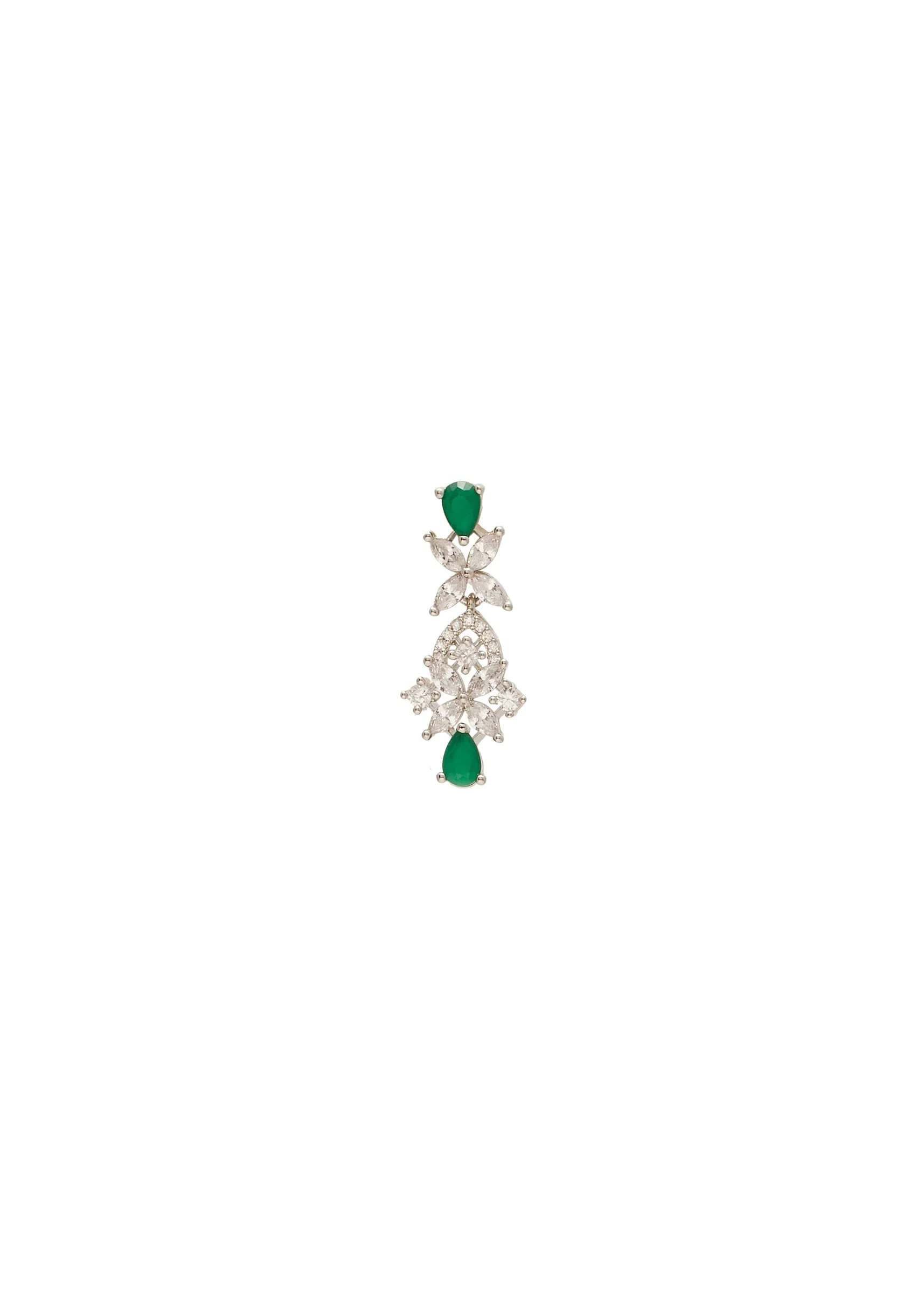 Green Silver Contemporary Necklace Set - Image 5
