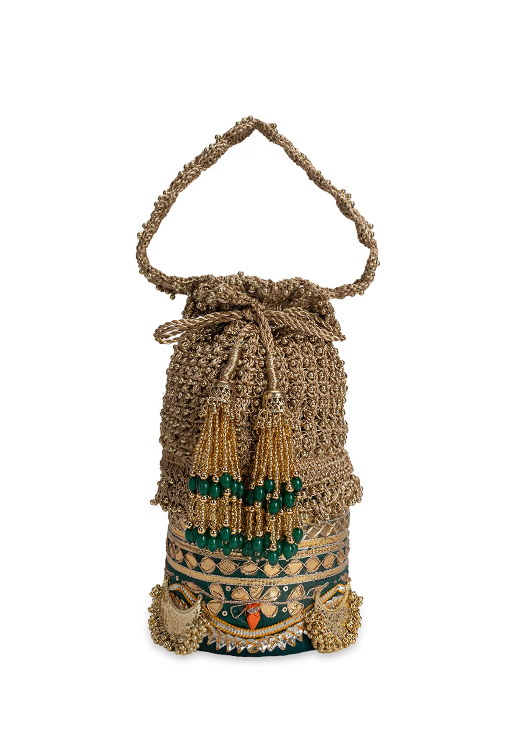 Green Zari Potli Bag - Image 2
