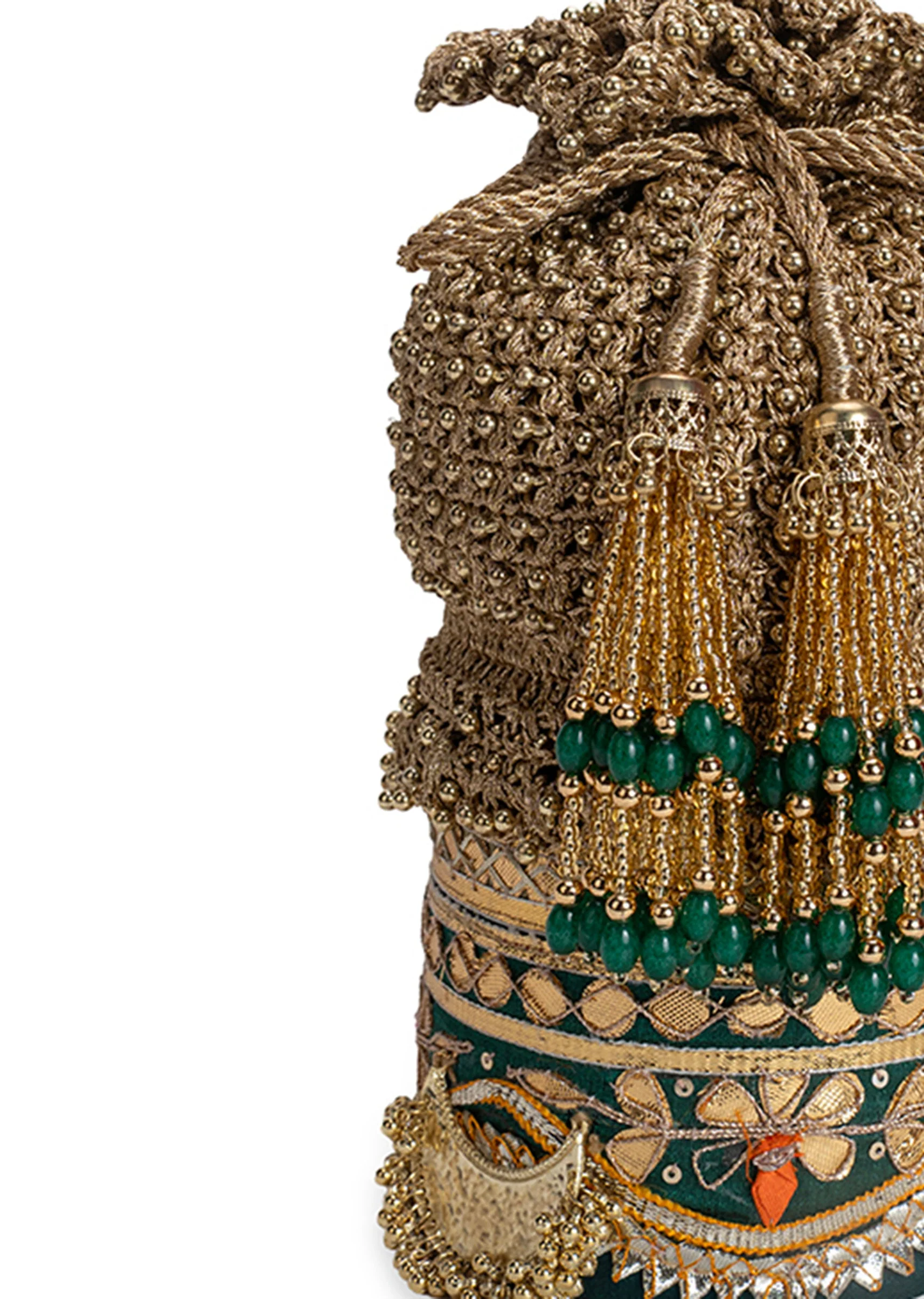 Green Zari Potli Bag - Image 3