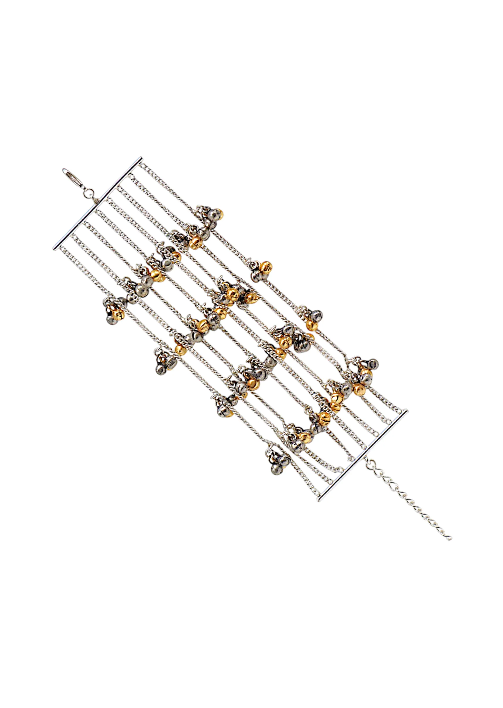 Grey and Gold Ghunghroo Bracelet - Image 2