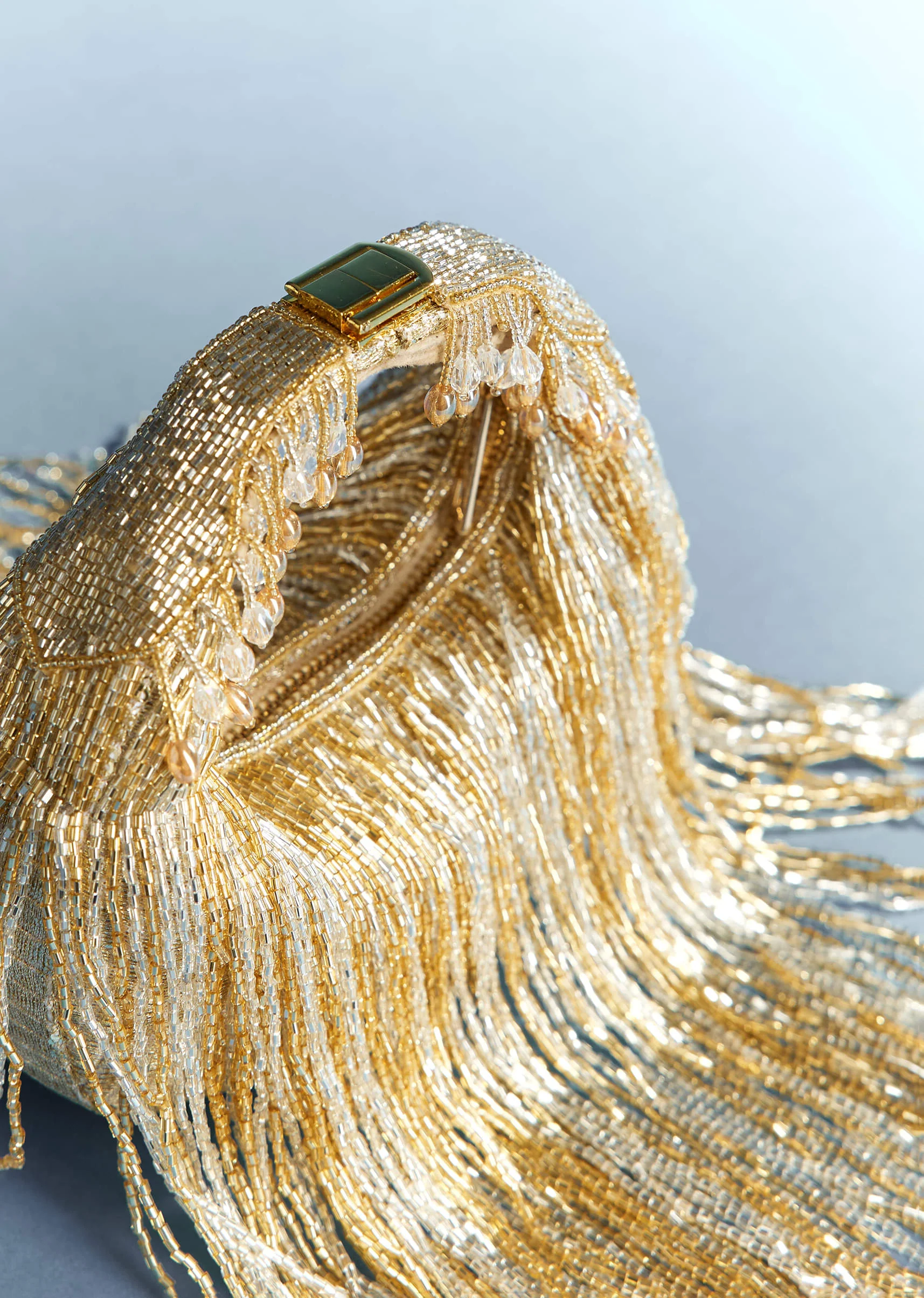 Grey And Silver Potli With Tassel Detailing - Image 2
