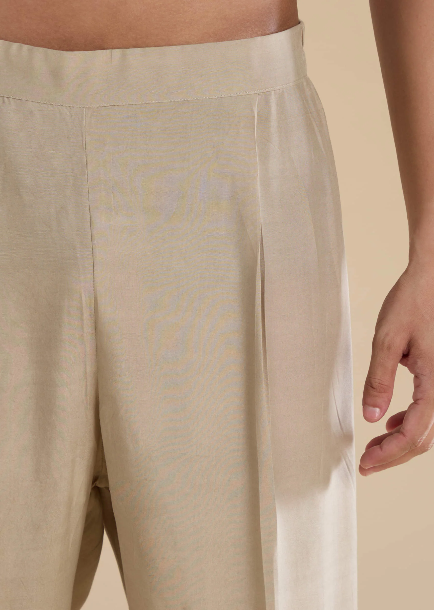Grey Kalamkari Mens Jacket Kurta and Pant Set - Image 7