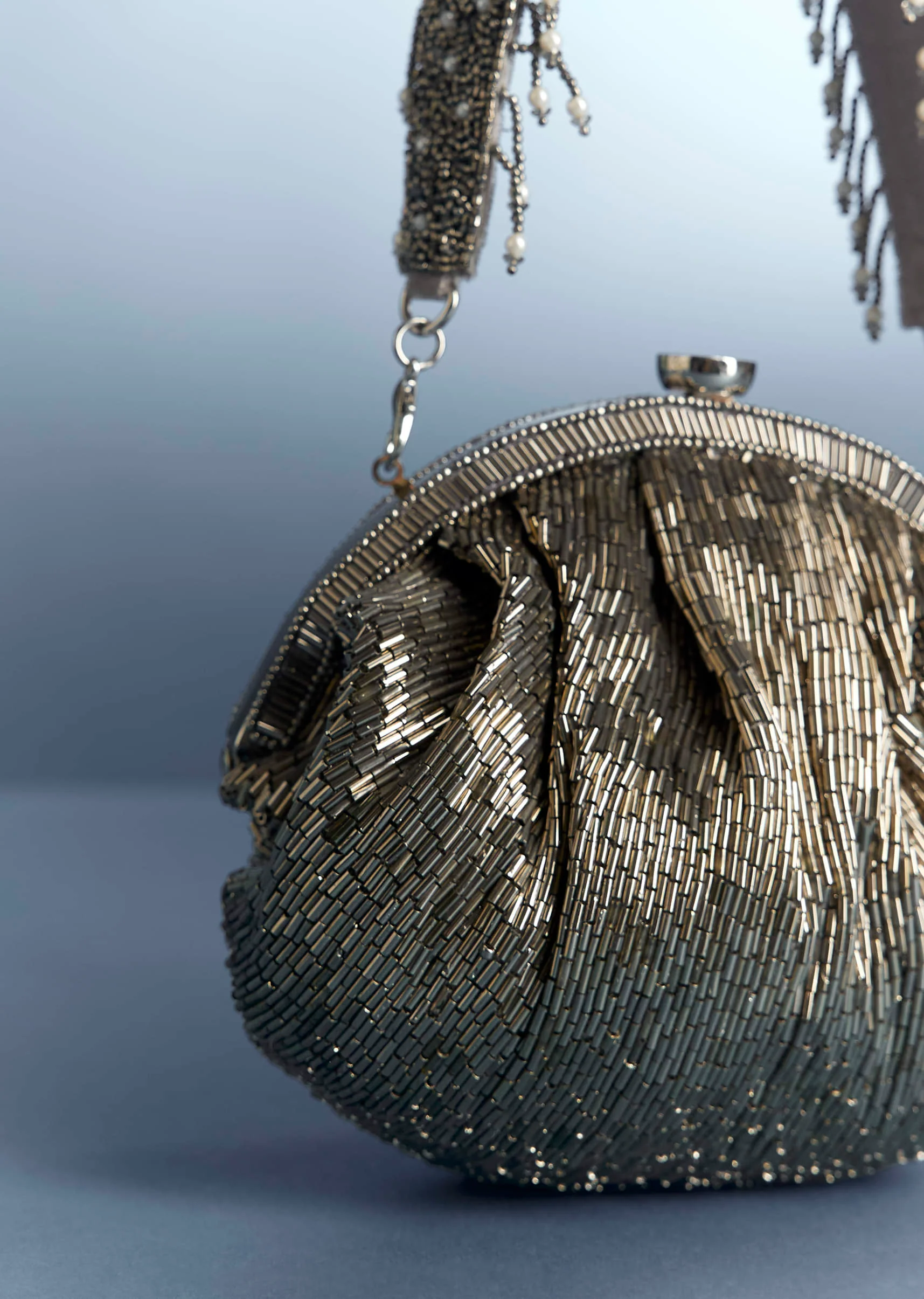 Grey Potli With Sequin Work - Image 2