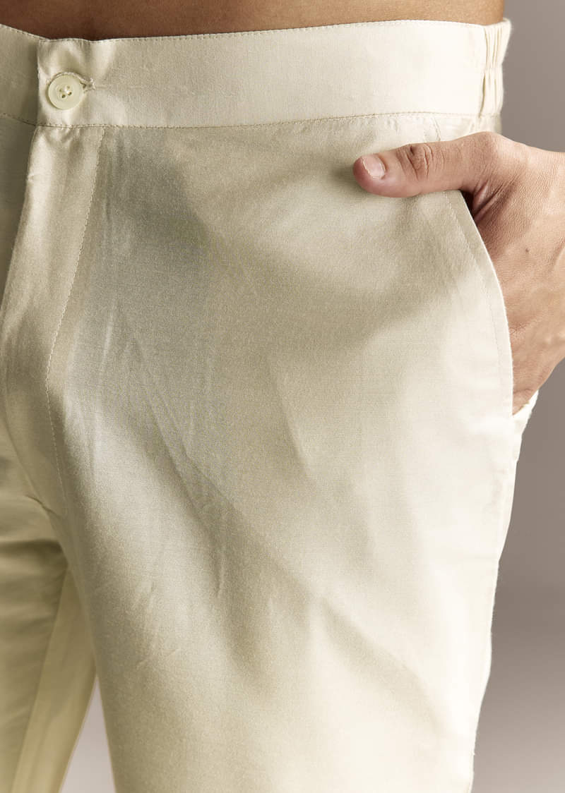 Grey Silk Kurta Set - Image 6