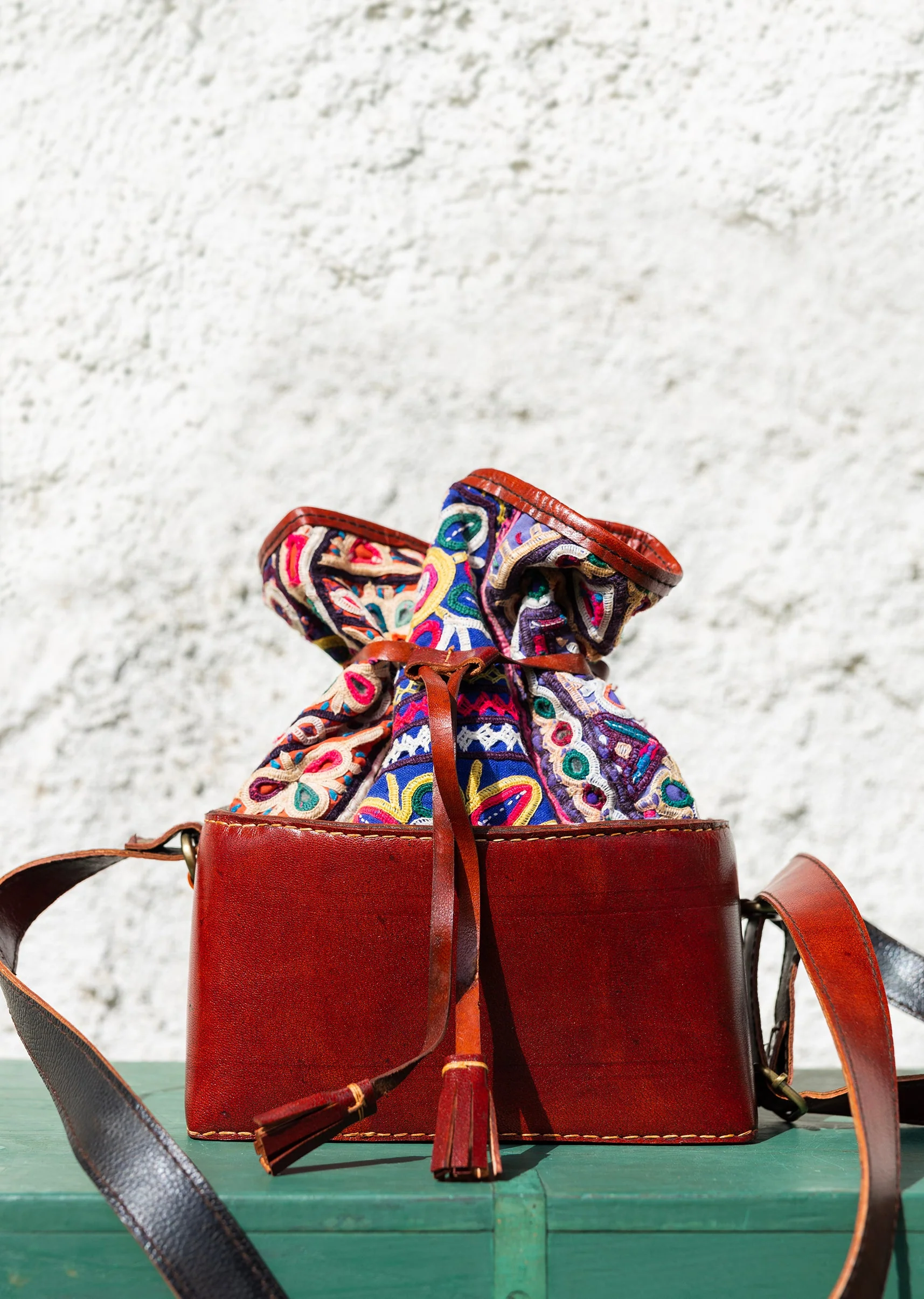 Handcrafted With Hand-Embroidered Leather Bag - Image 6
