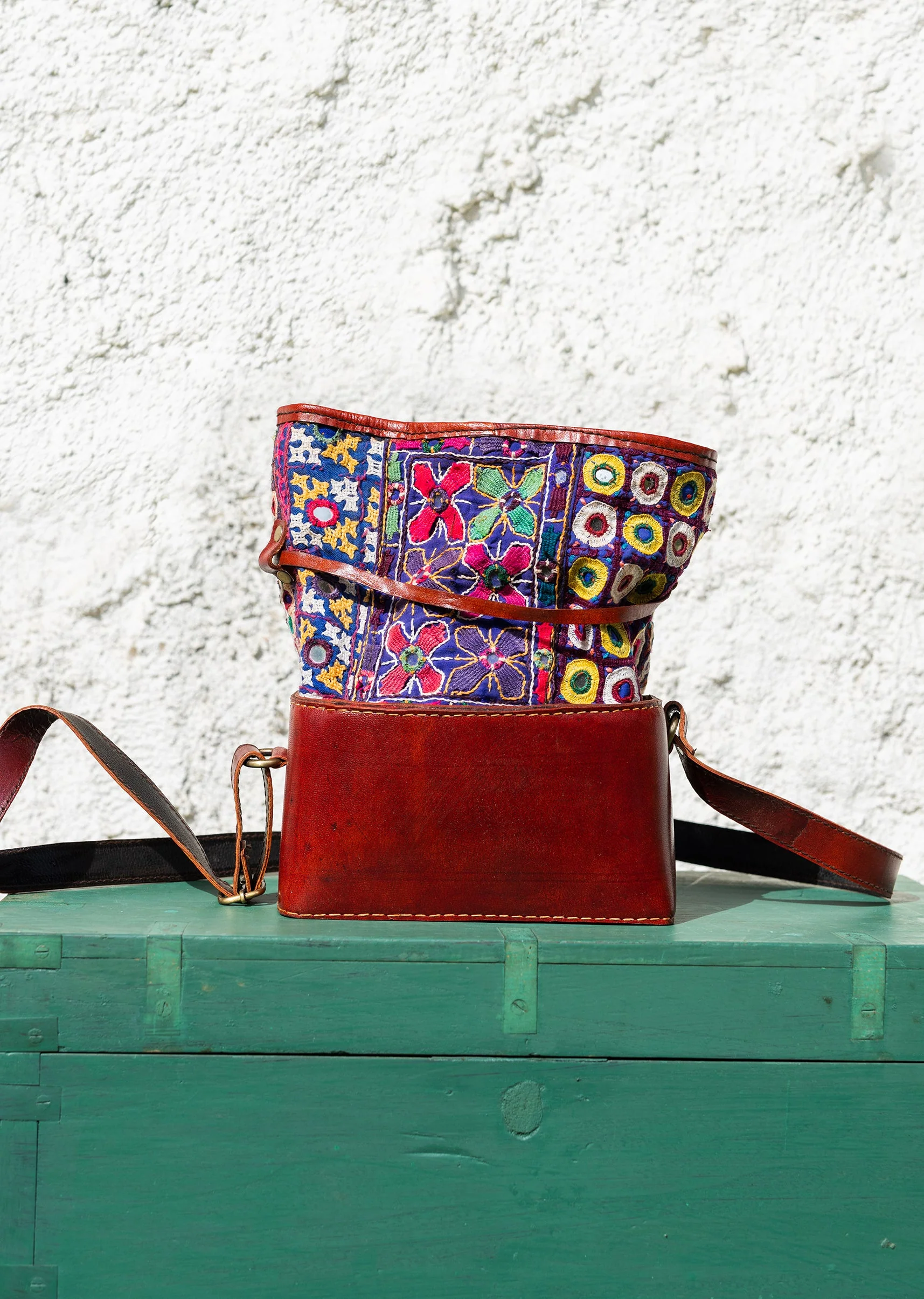 Handcrafted With Hand-Embroidered Leather Bag - Image 7