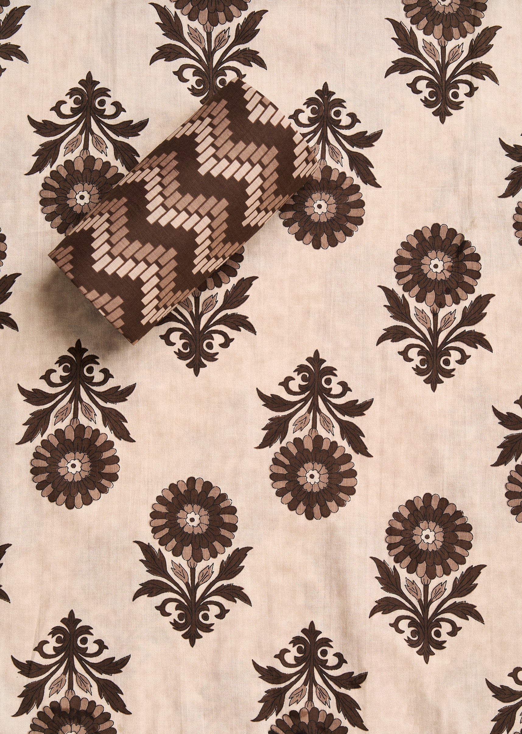 Ivory Cotton Unstitched Suit Set - Image 4