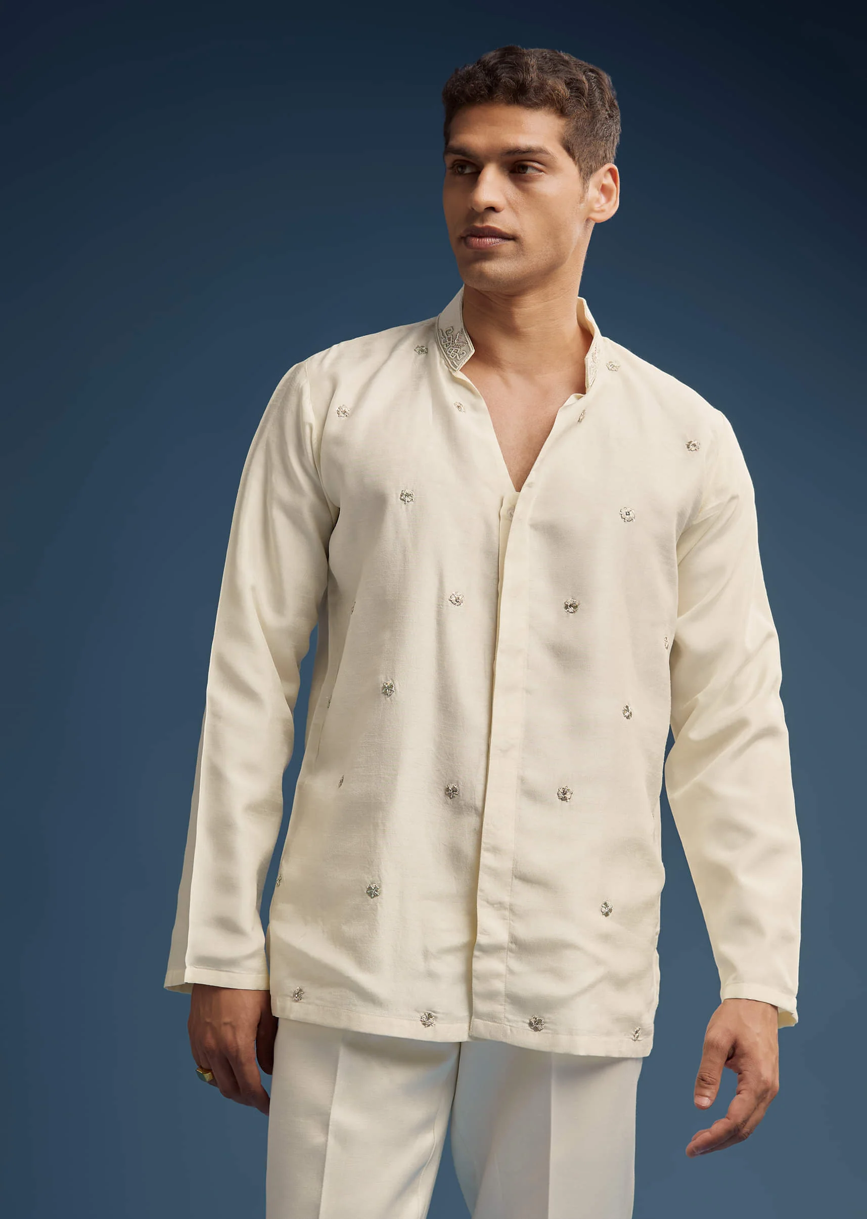 Ivory Dola Silk Jodhpuri Suit For Men With Zardosi Embroidery - Image 6
