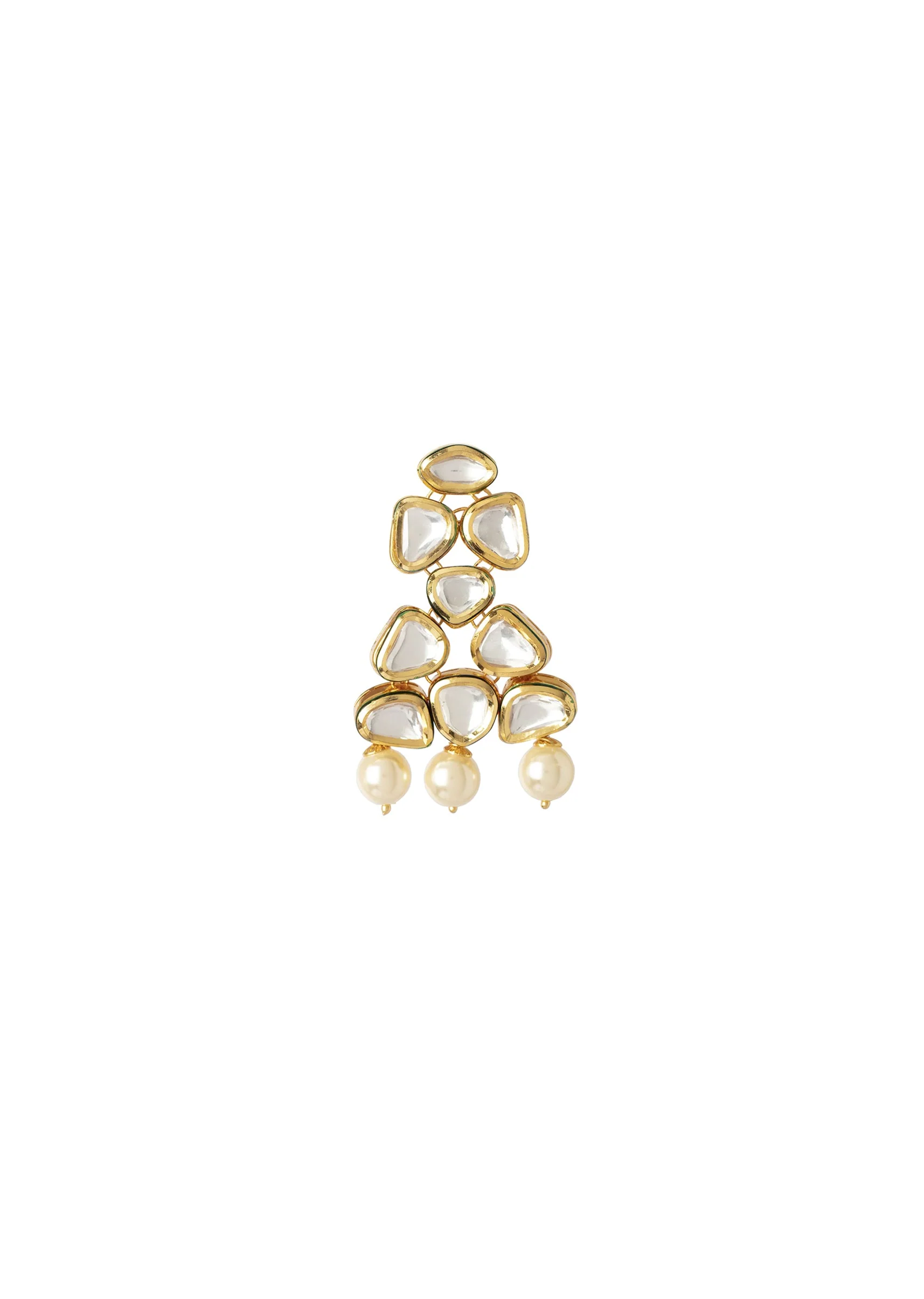 Kundan Polki Necklace And Earring Set - Image 5
