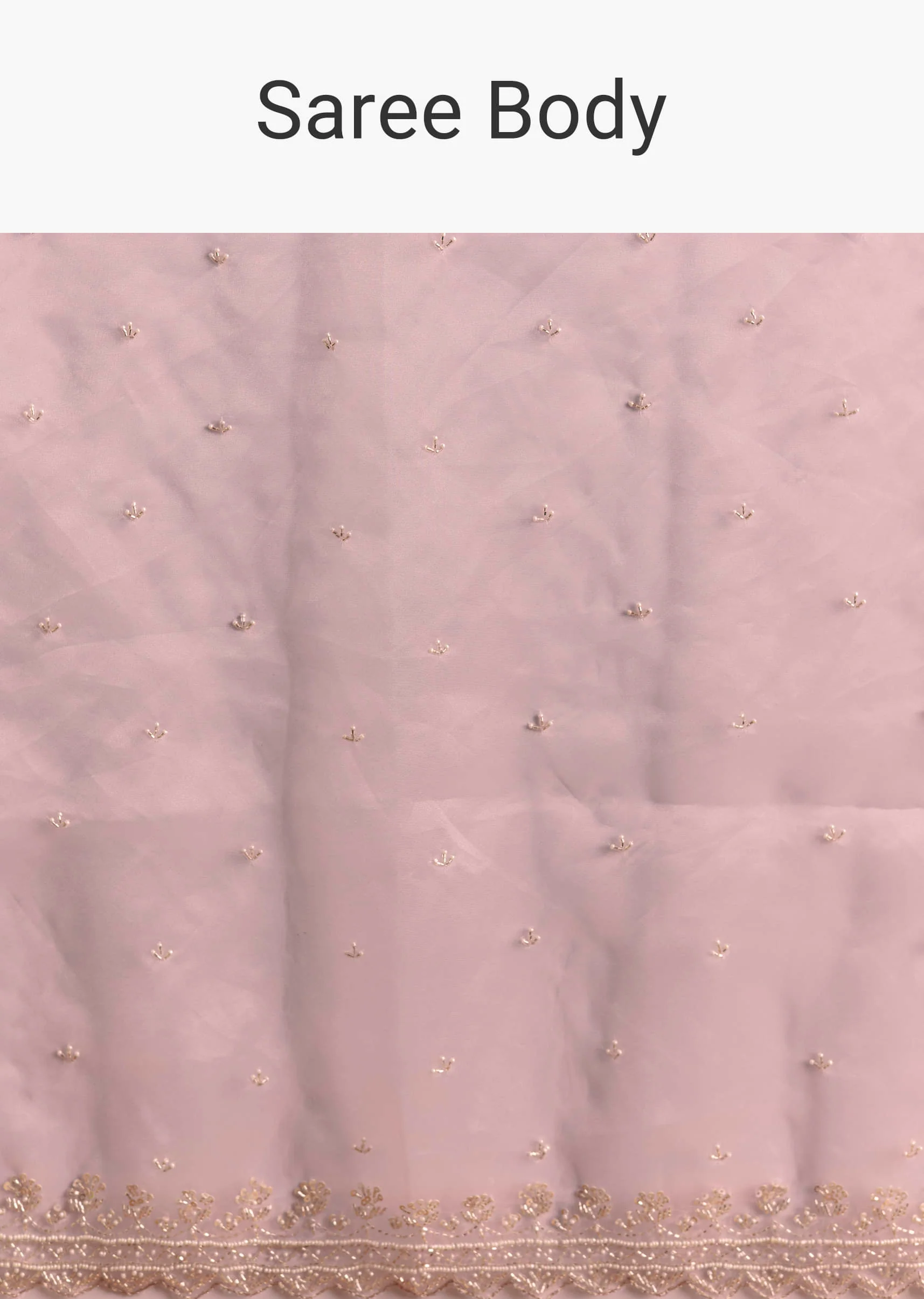 Lavender Organza Embroidered Saree With Jaal And Butti Work - Image 8
