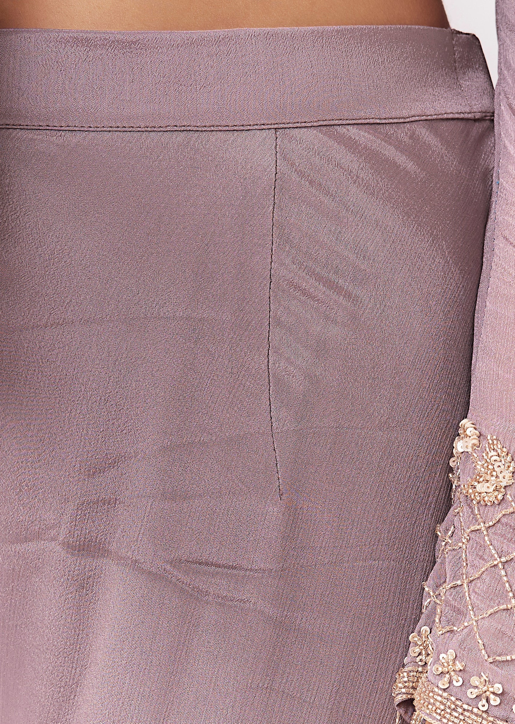 Lavender Palazzo Suit With Festive Embellishment - Image 6