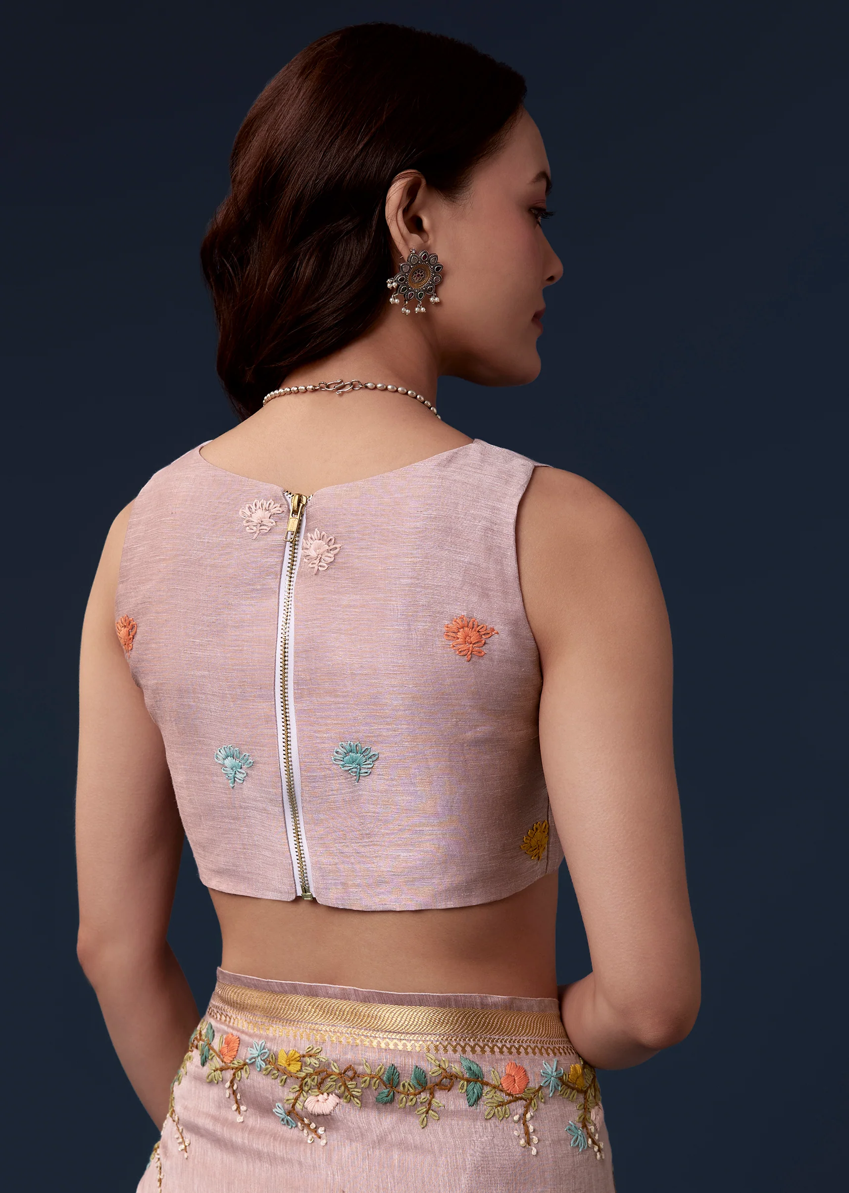 Lavender & Purple Duo — Saree For Her And Kurta Set For Him - Image 8
