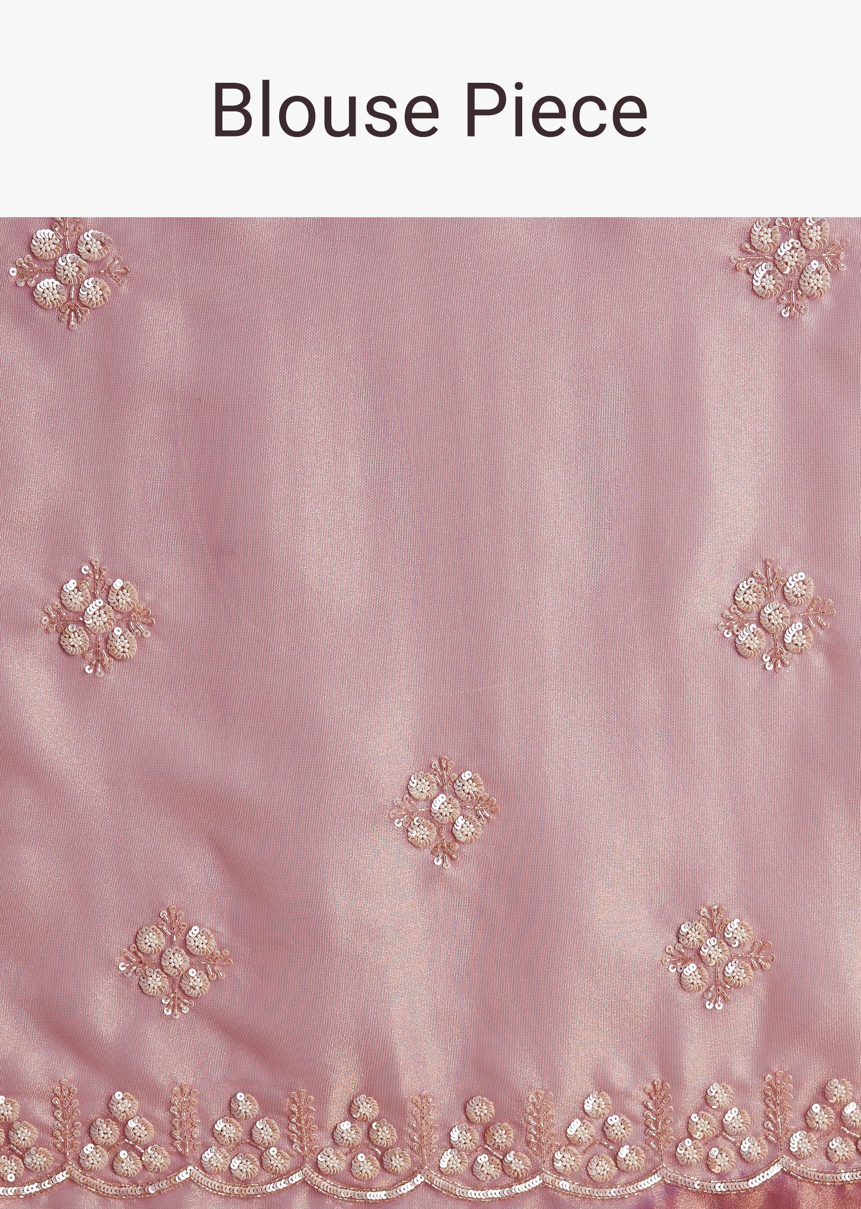 Lavender Tissue Saree Embroidered With Sequins And Cutdana - Image 10