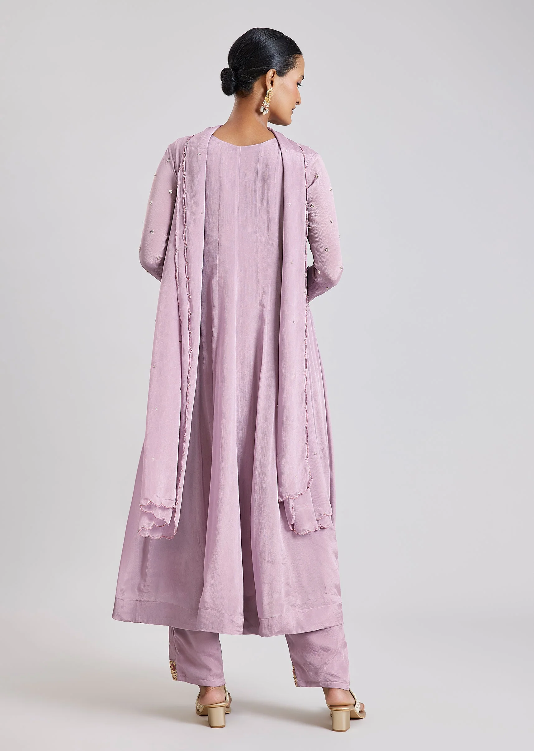 Lavender Zardosi Anarkali - Image 5
