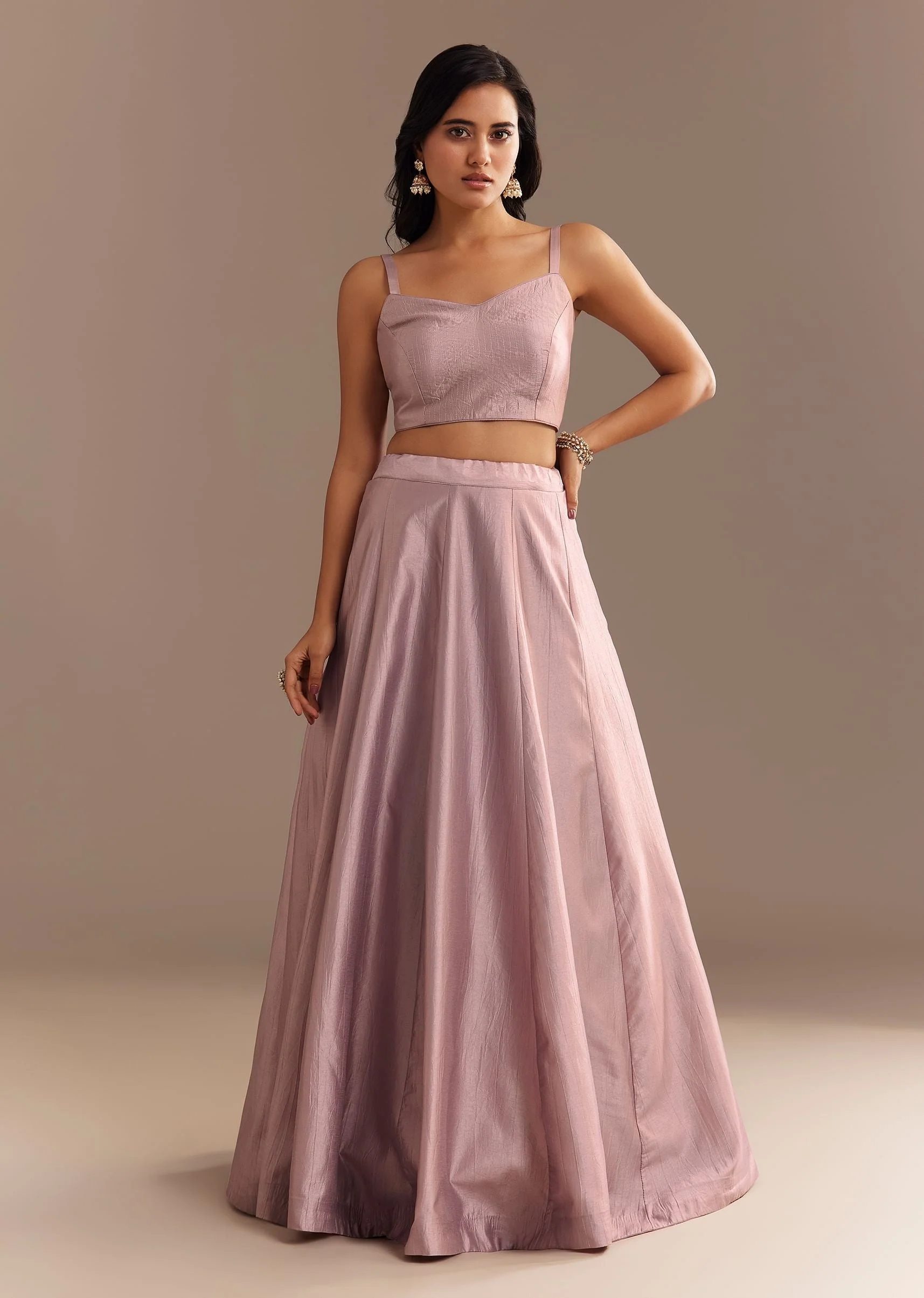 Lavender Zardosi Embroidered Jacket Lehenga Set - Image 7