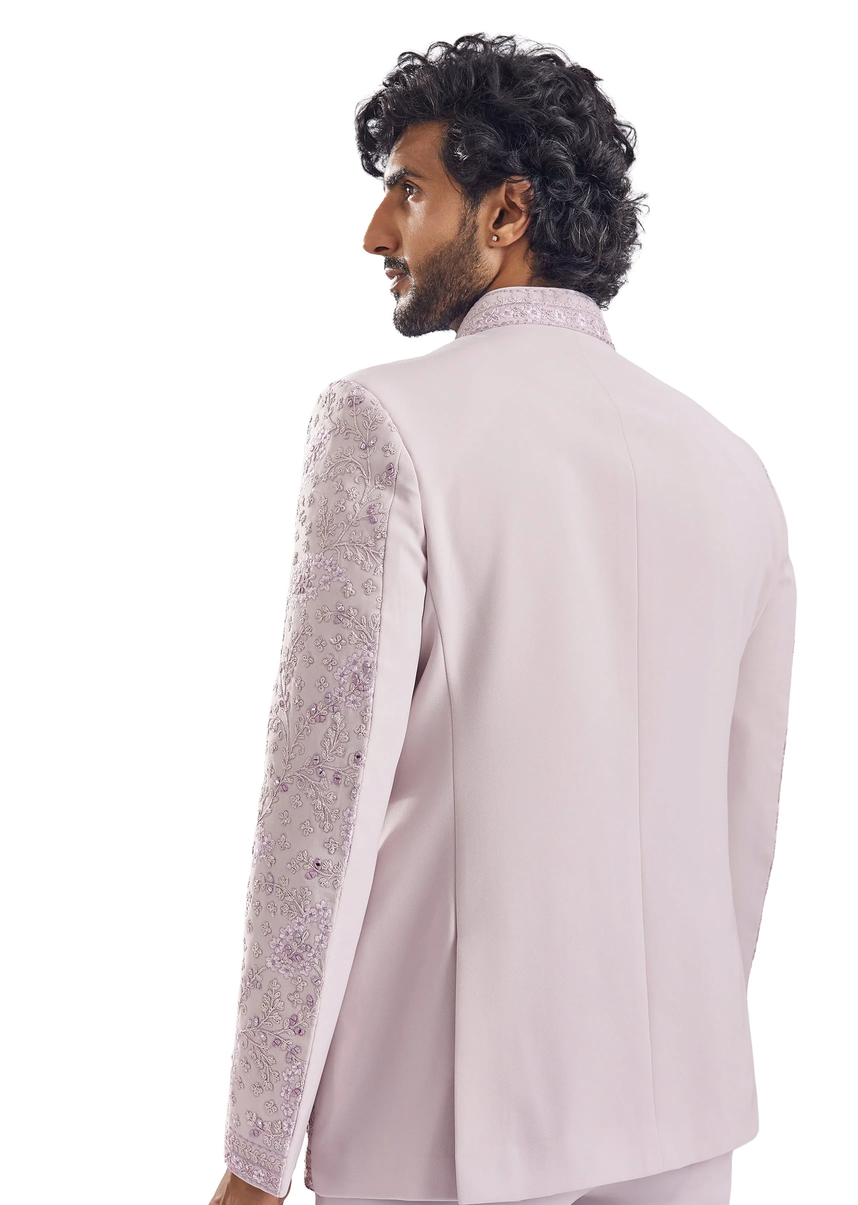 Lilac Classic Jodhpuri Suit - Image 4
