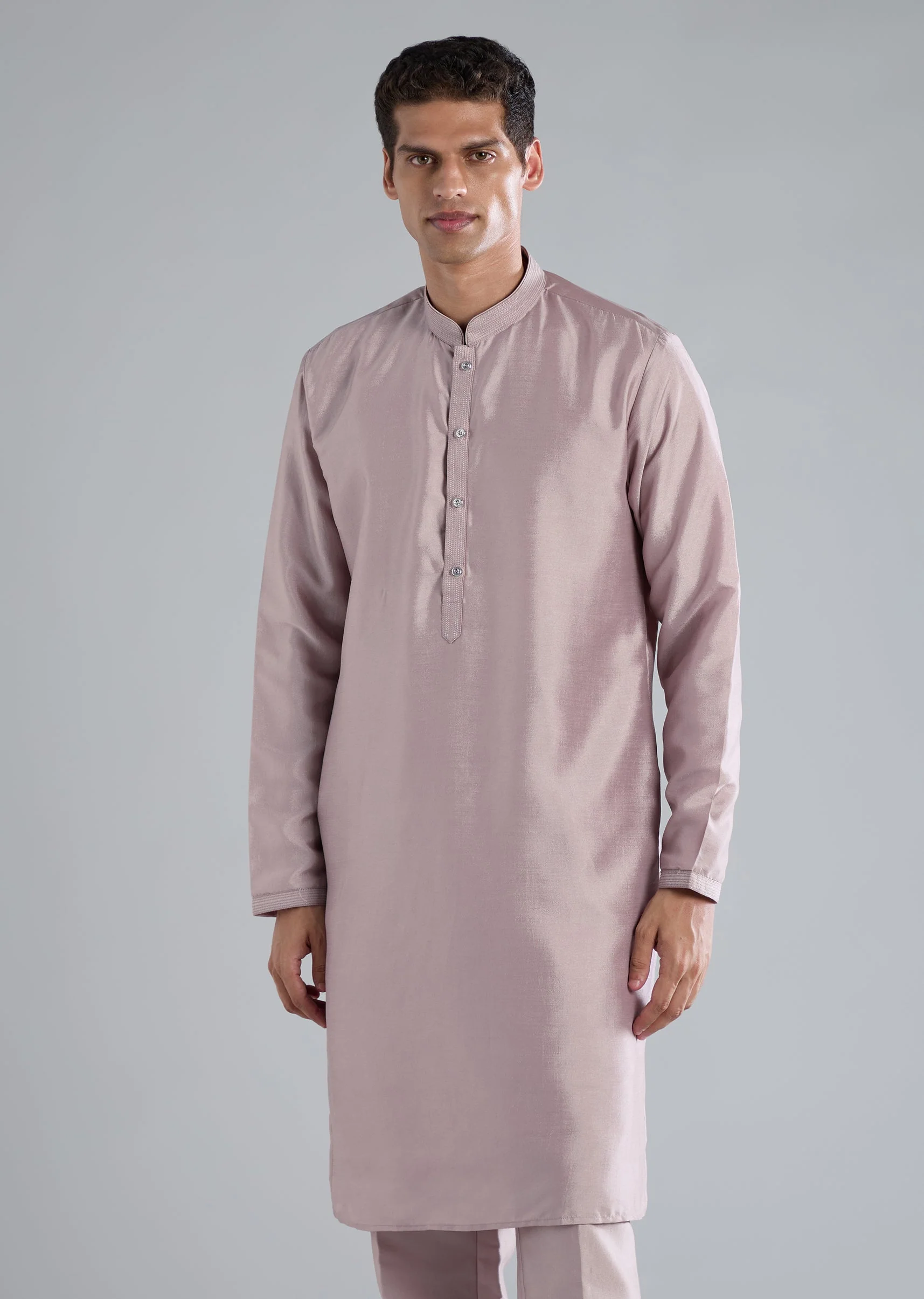Lilac Kurta Jacket Set With Cut Dana Detailing - Image 6