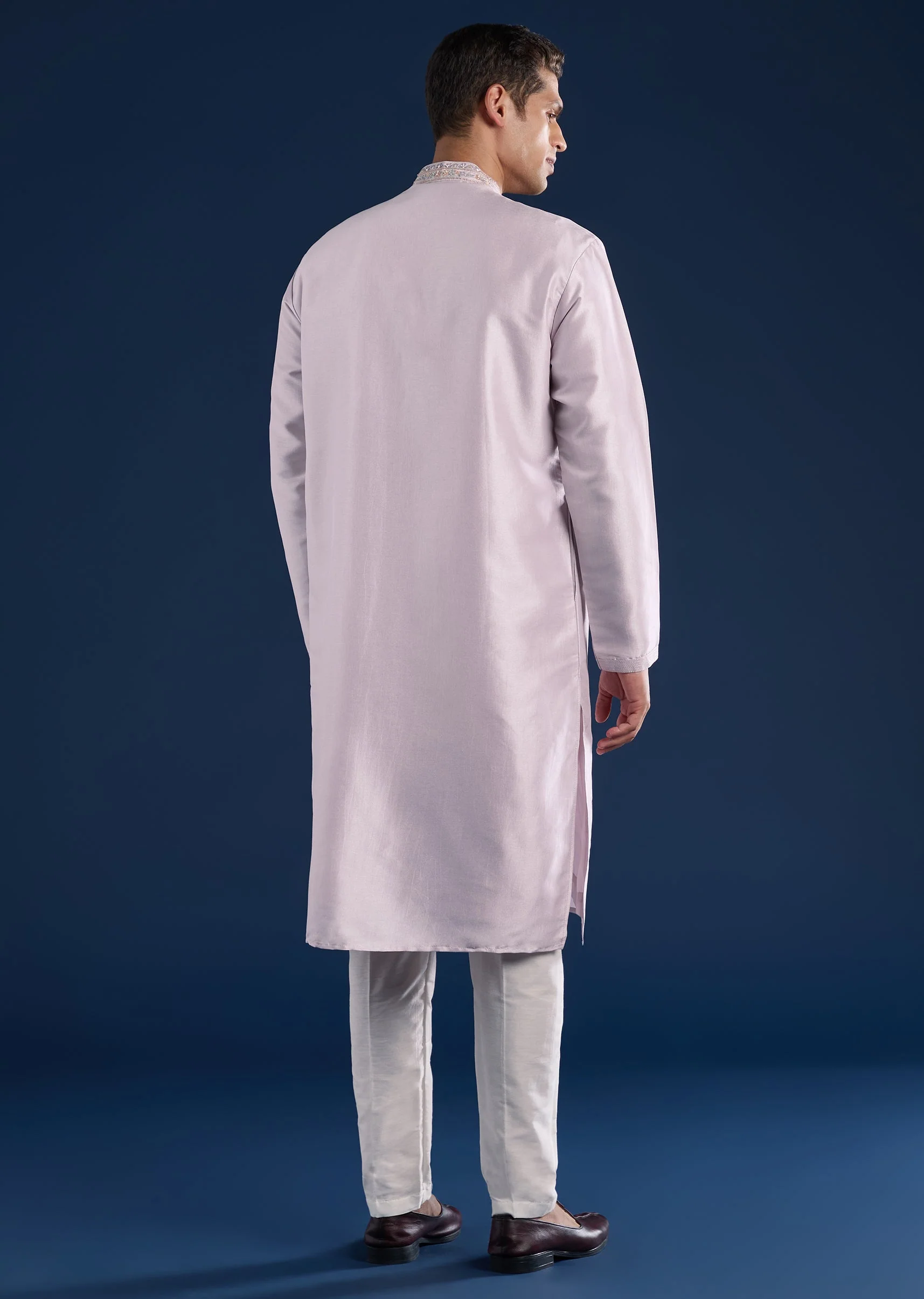 Lilac Motif Kurta Set - Image 5