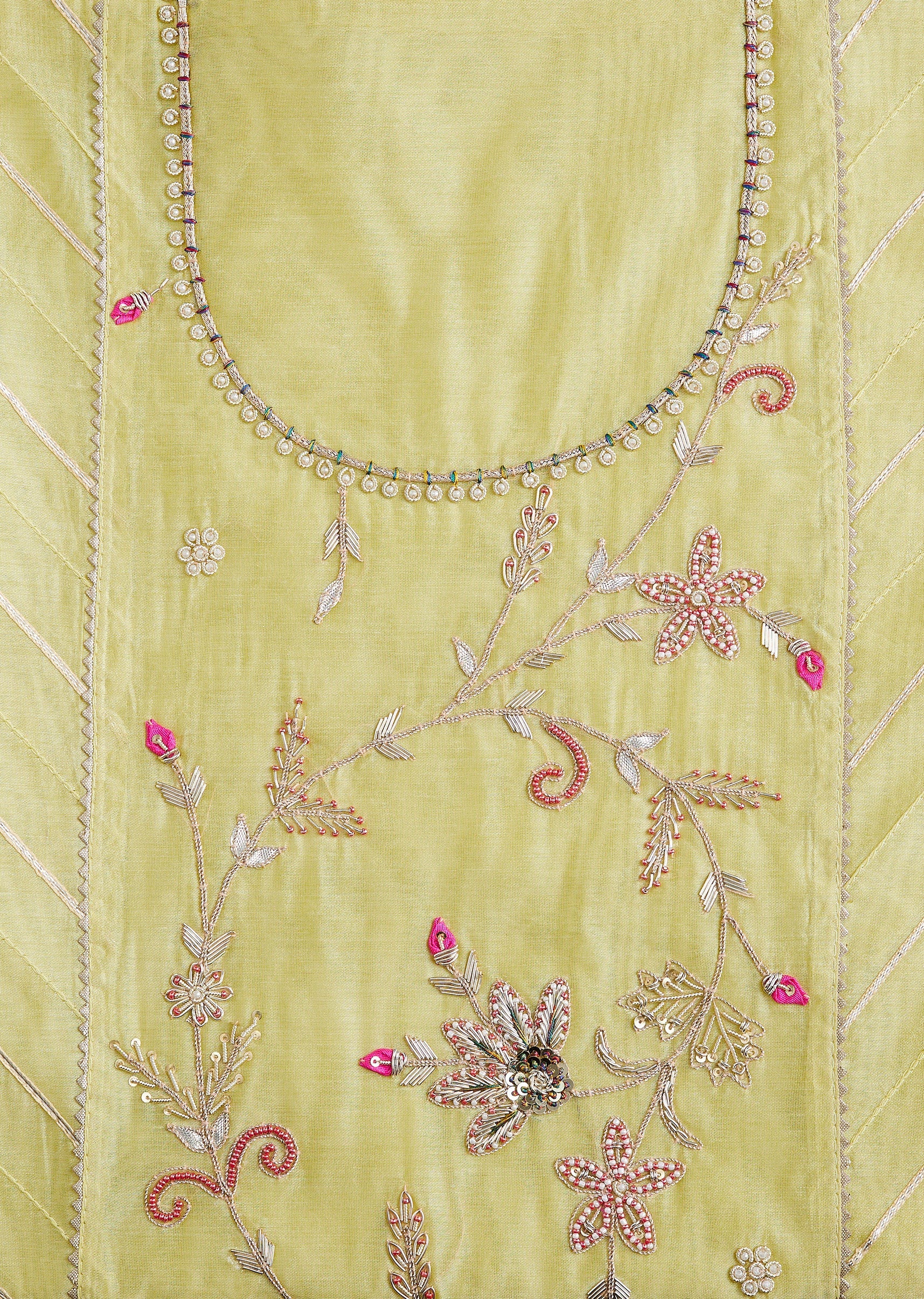 Lime Green Tissue Suit Set - Image 2