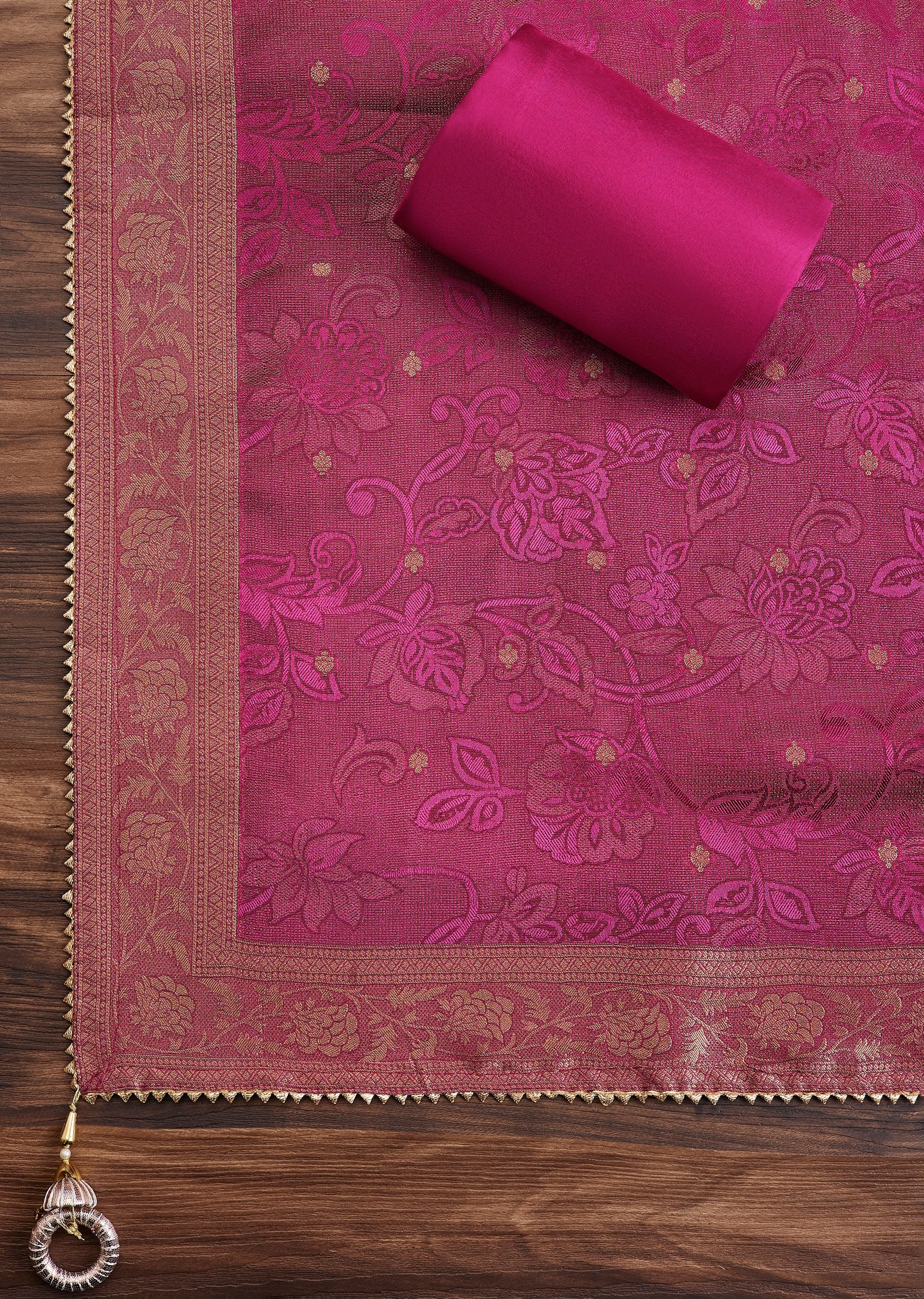 Magenta Brocade Suit - Image 3