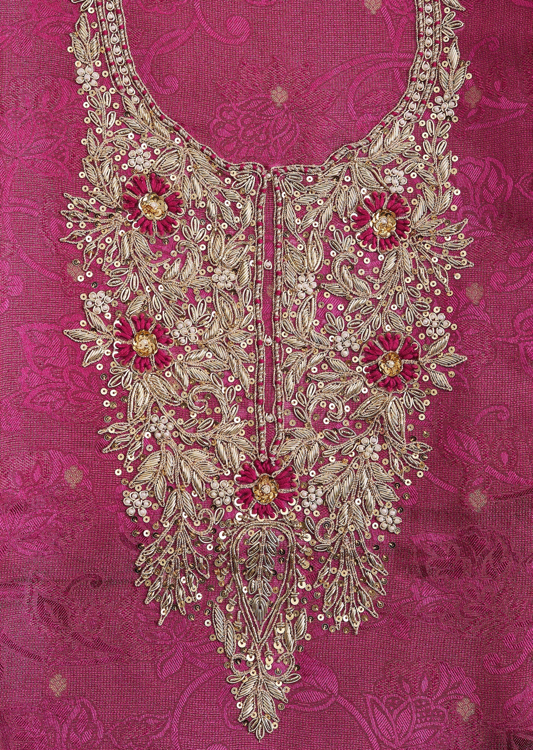 Magenta Brocade Suit - Image 4