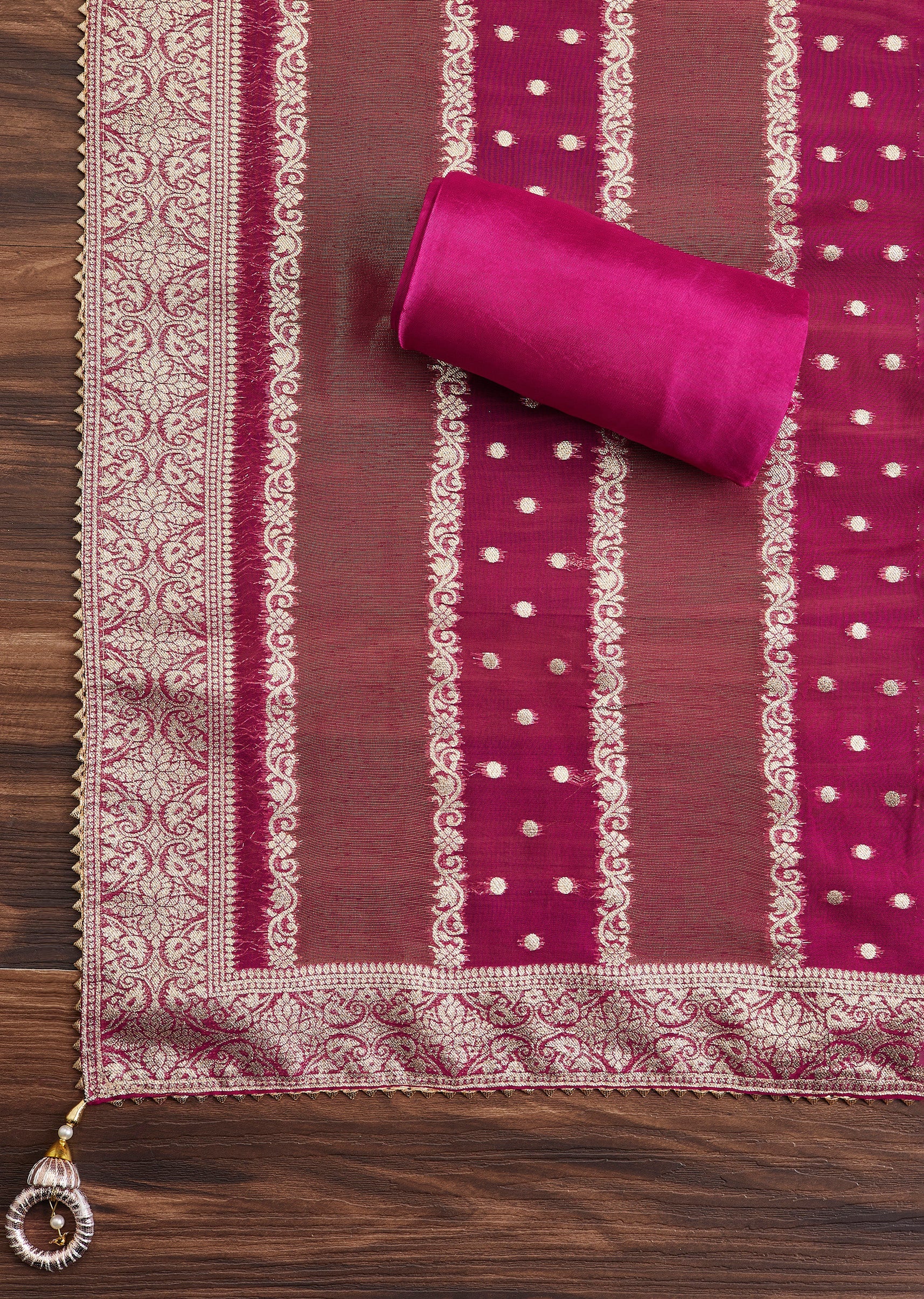 Magenta Chanderi Suit - Image 3