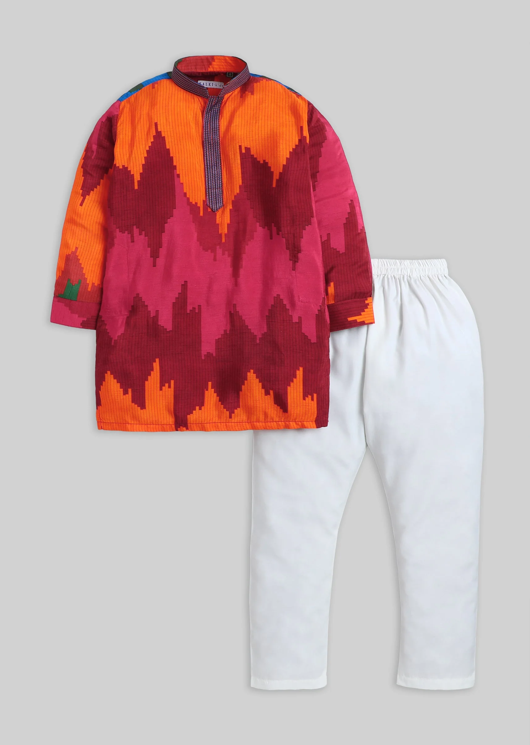 Mandarin Collar Cotton Kurta Set