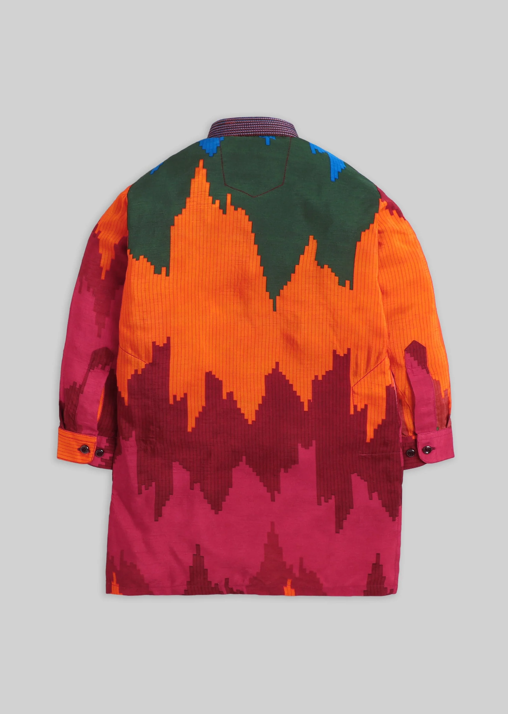 Mandarin Collar Cotton Kurta Set - Image 3