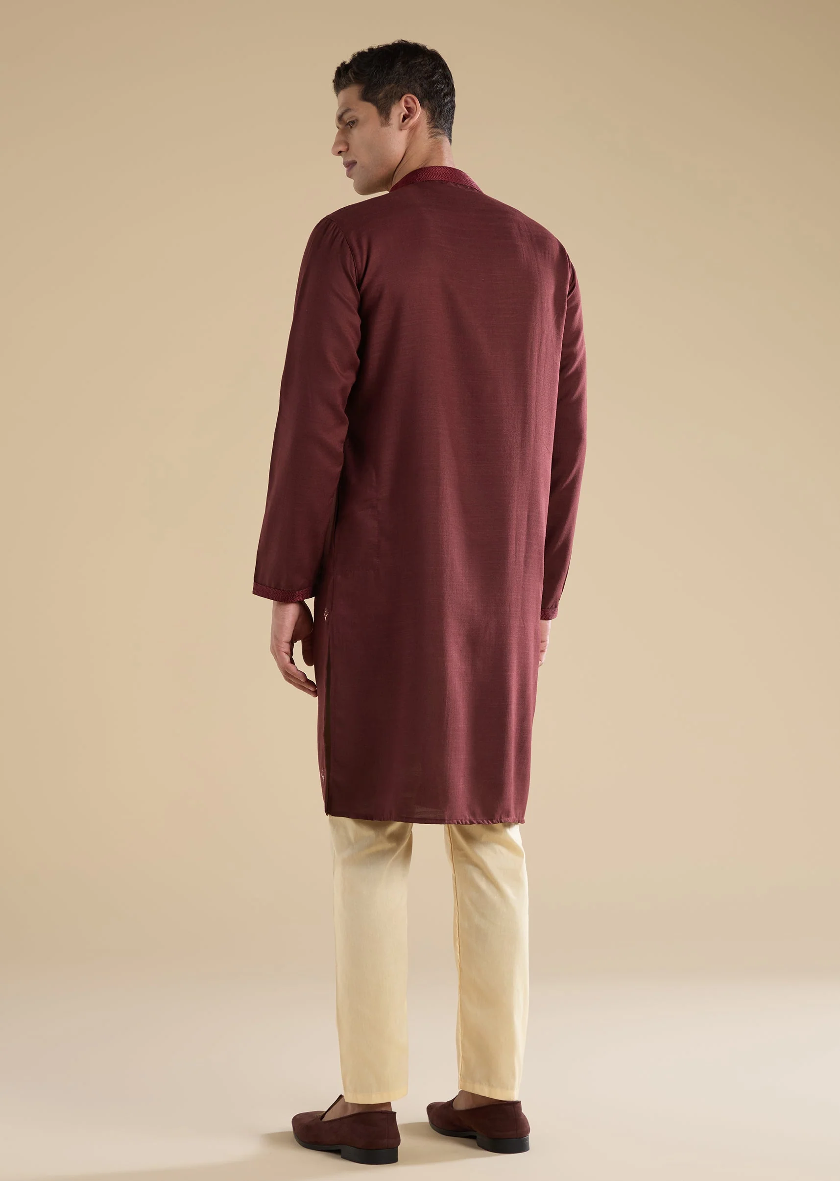 Maroon Casual Kurta Set - Image 5