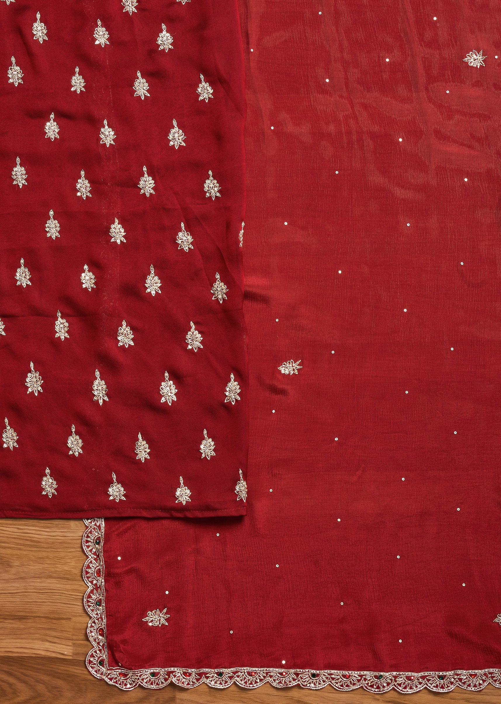 Maroon Satin Suit - Image 3