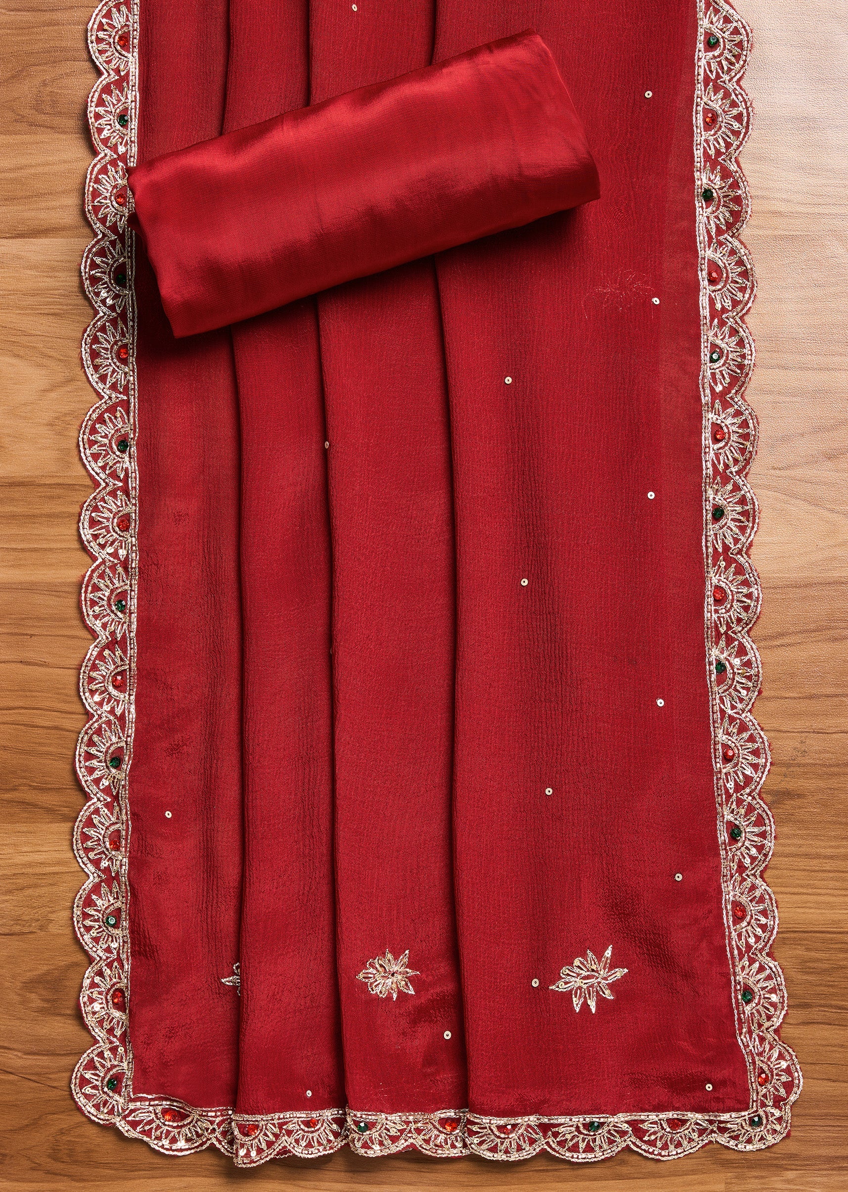Maroon Satin Suit - Image 5