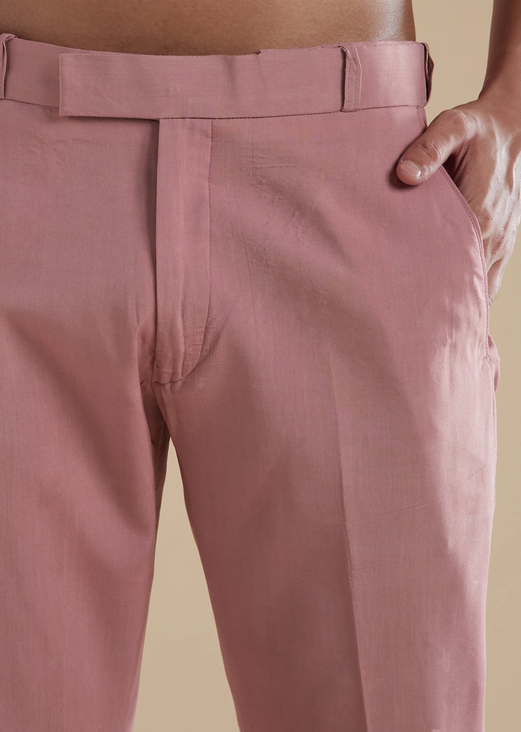 Mauve Suede Jodhpuri Set With Stone Zardosi Work - Image 6