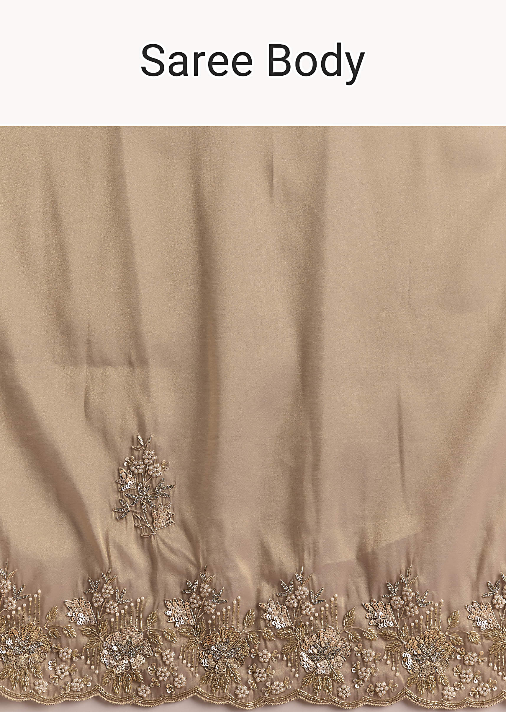 Mauve Tissue Saree With Scallop Border And Stone Embroidery - Image 8