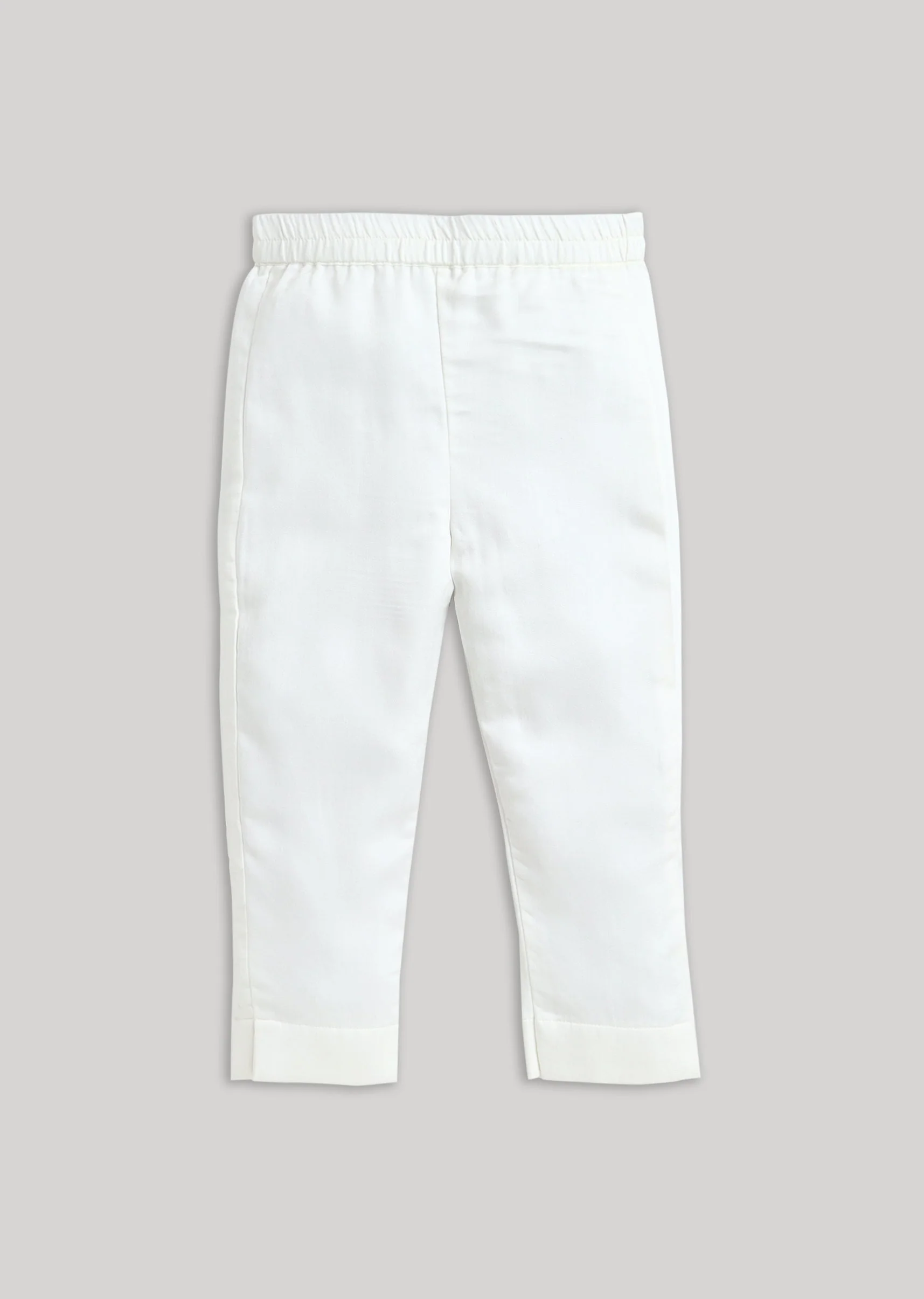 Minimal Embroidered Off White With Multicolour Muslin Salwar Suit - Image 5