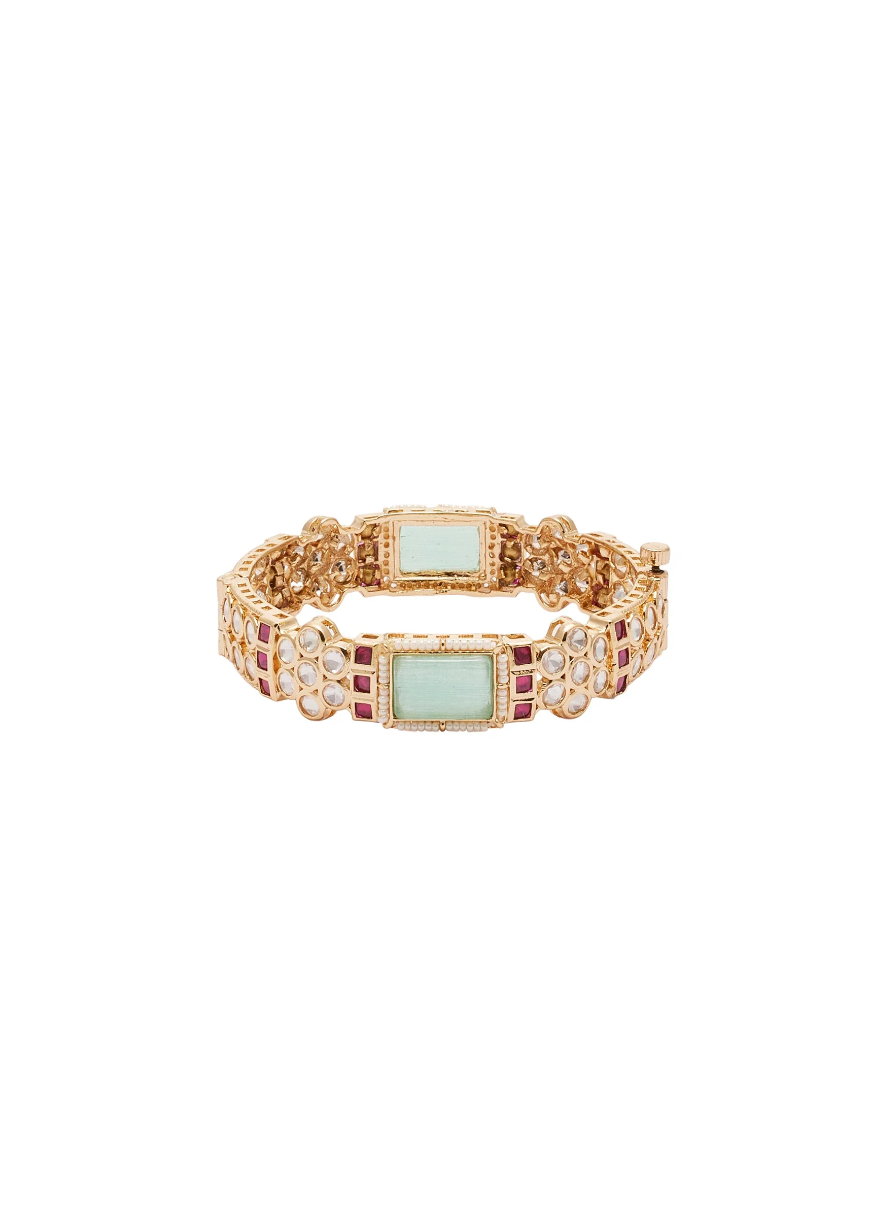 Mint Green Gold Bangles - Image 3