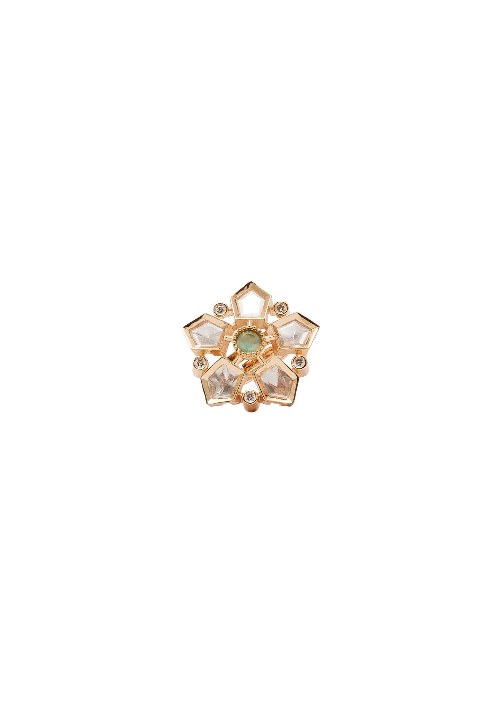 Mint Green Gold Ring - Image 2