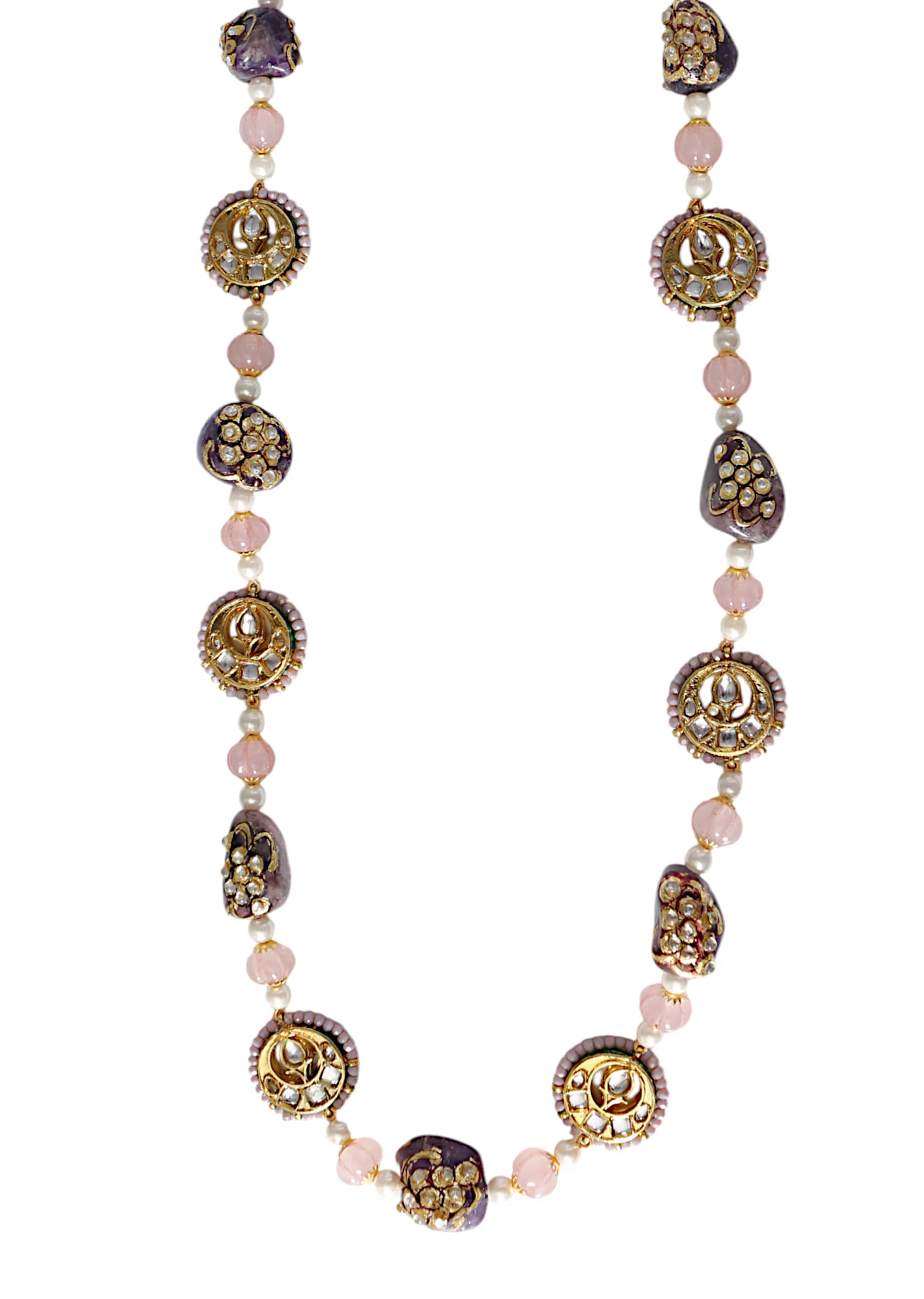 Multi Bead Enamelled Long Necklace - Image 2