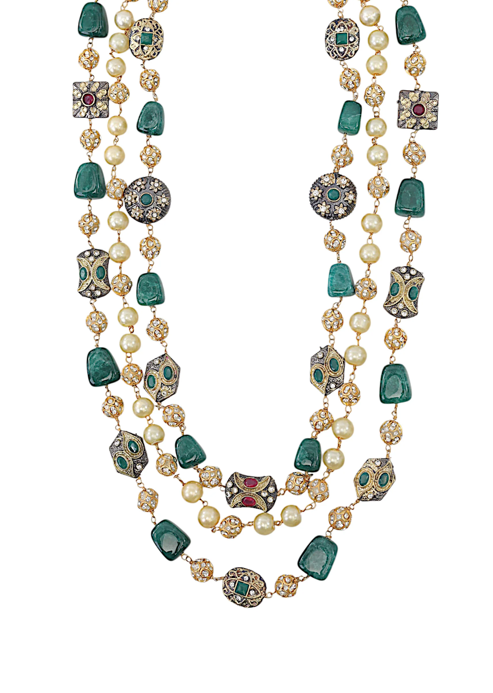 Multi Beads Layered Necklace - Image 2